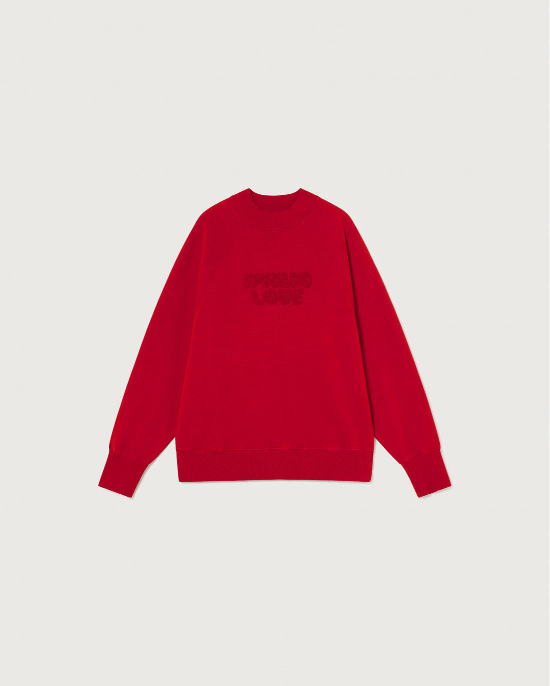 Sweat rouge en coton bio - spread love lava red sweatshirt