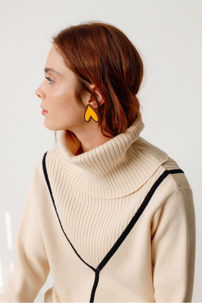Pull en coton biologique | beige "onintze cream"
