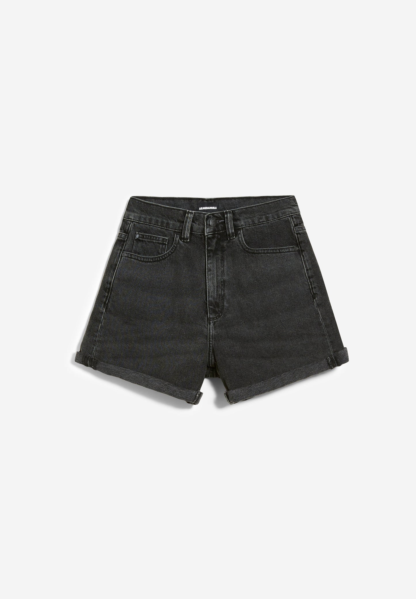 Short jean noir en coton bio - sviaa - ebony black