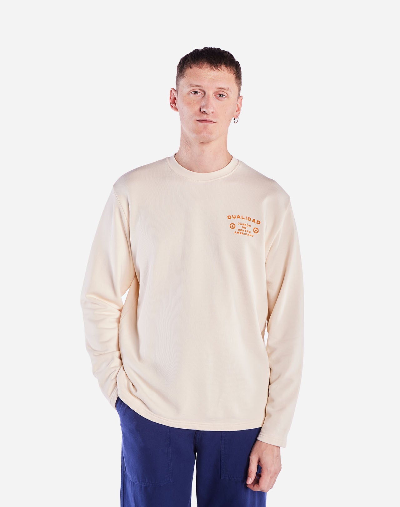 Sweat en coton biologique | "Sweat duality ivoire - ivory"