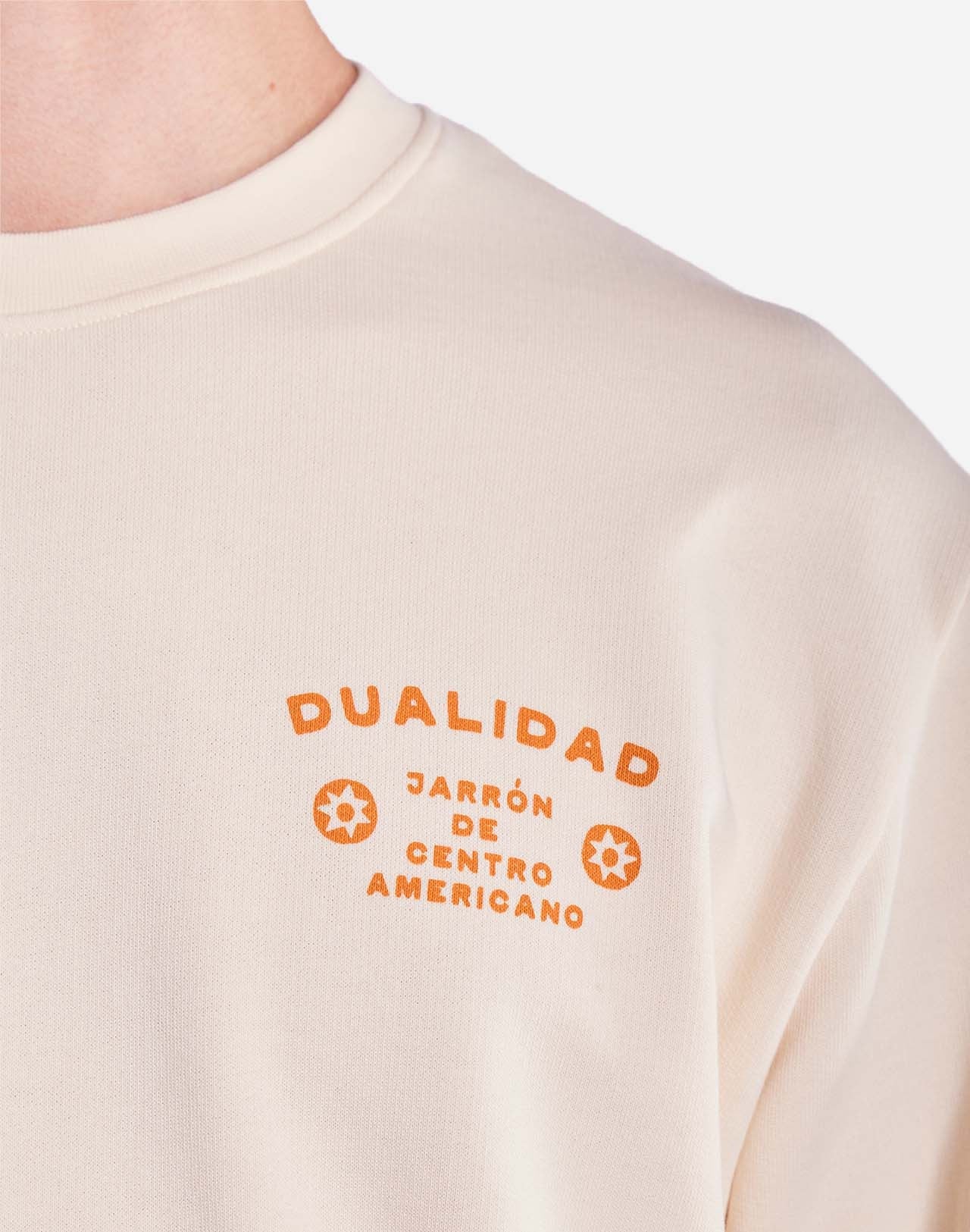 Sweat en coton biologique | "Sweat duality ivoire - ivory"