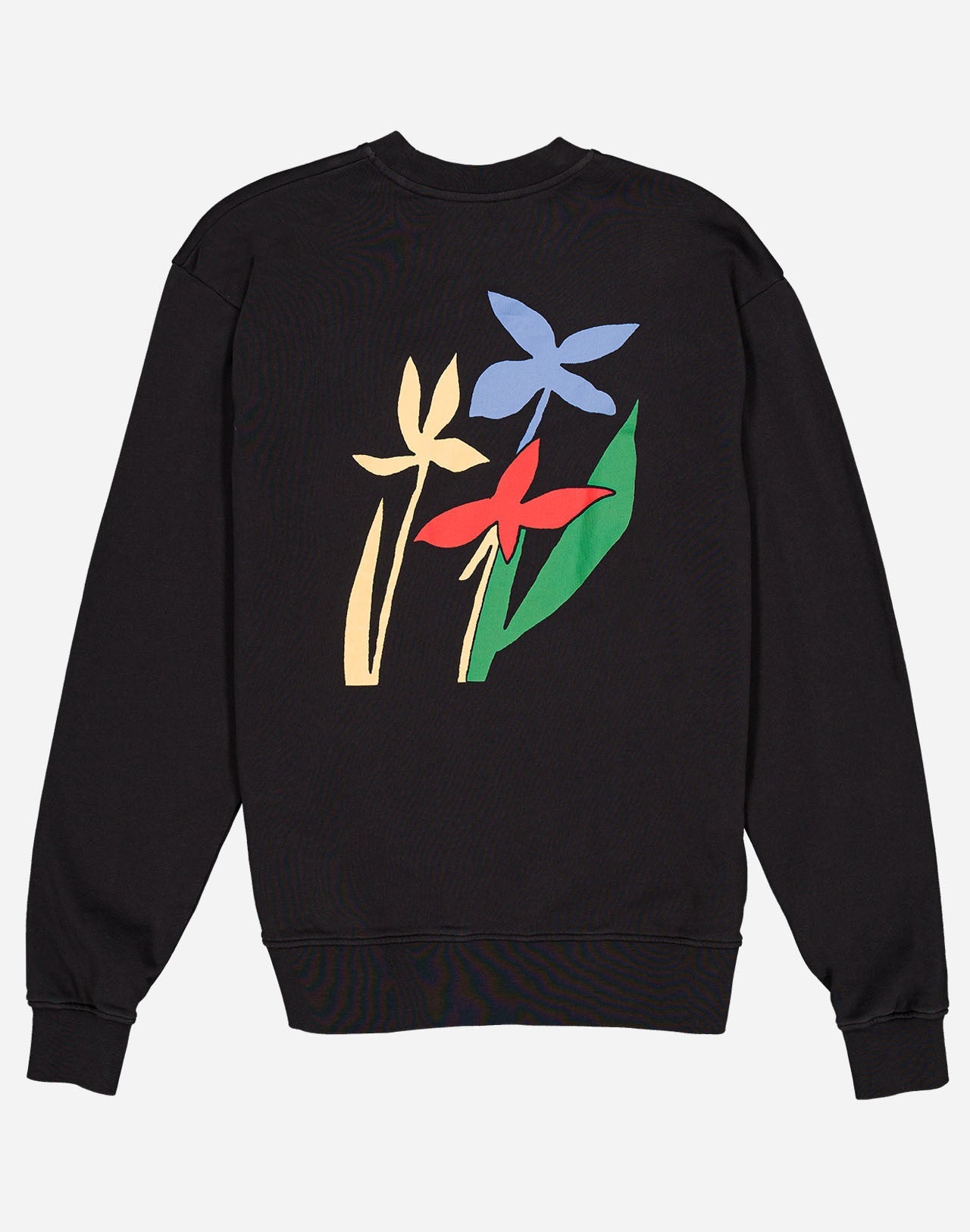 Sweat en coton biologique | noir "Sweat flora noir carbone - carbon black"