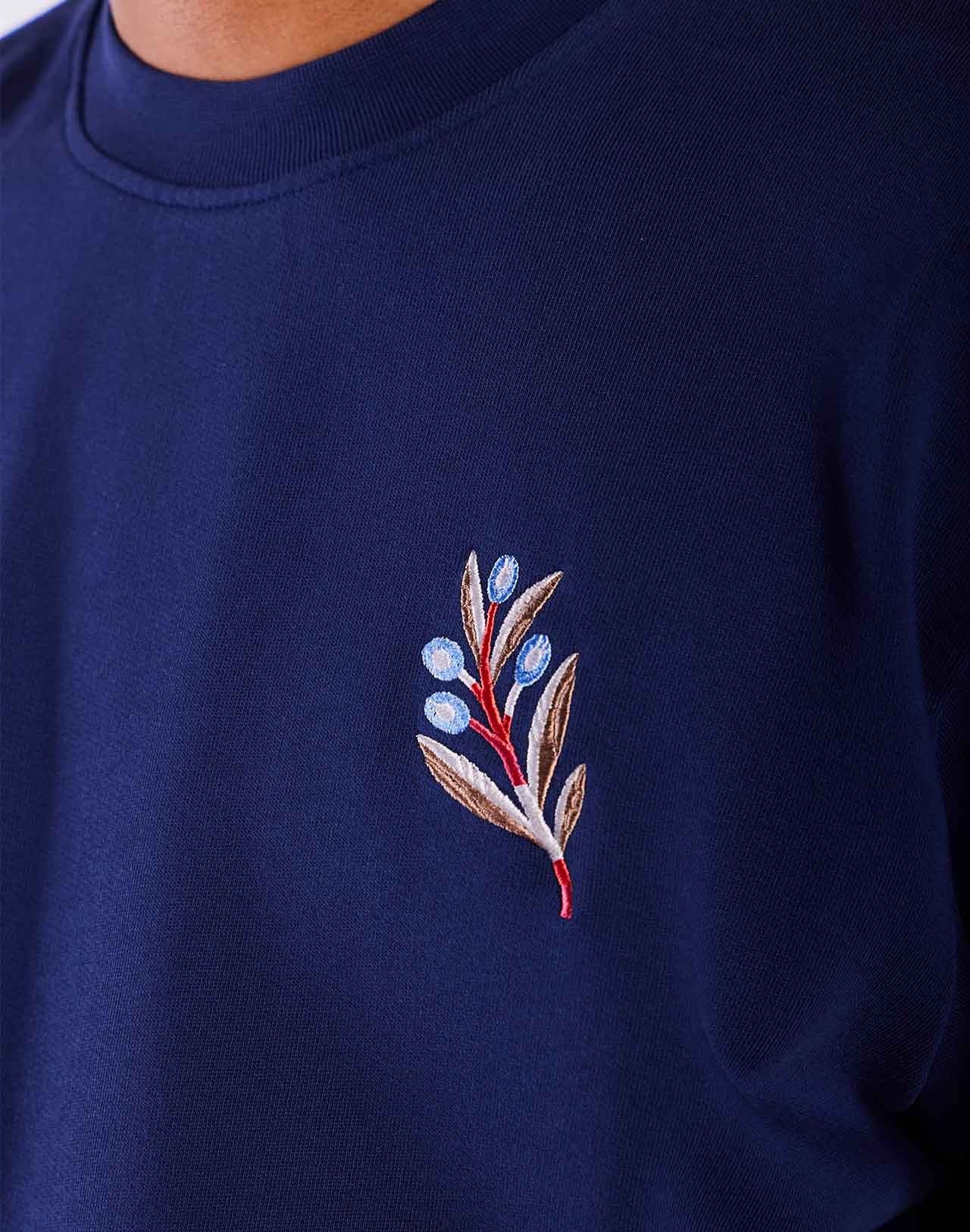 Sweat en coton bio | bleu "Sweat meknes bleu - blue"