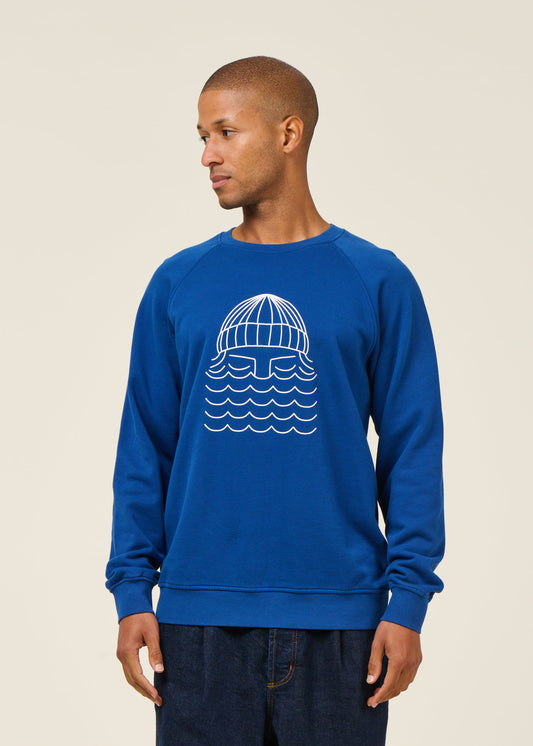 sweat en coton bio | bleu "cobalt to the sea"