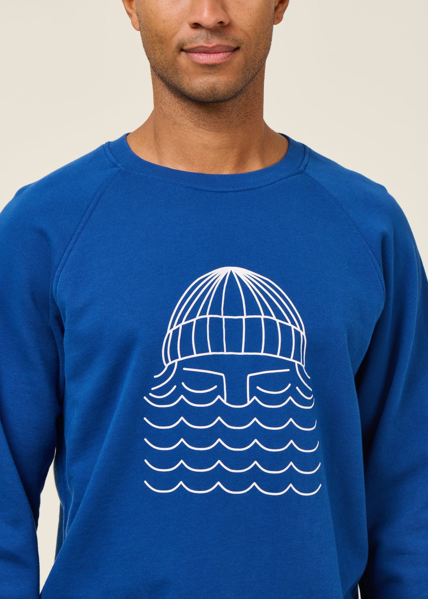 sweat en coton bio | bleu "cobalt to the sea"