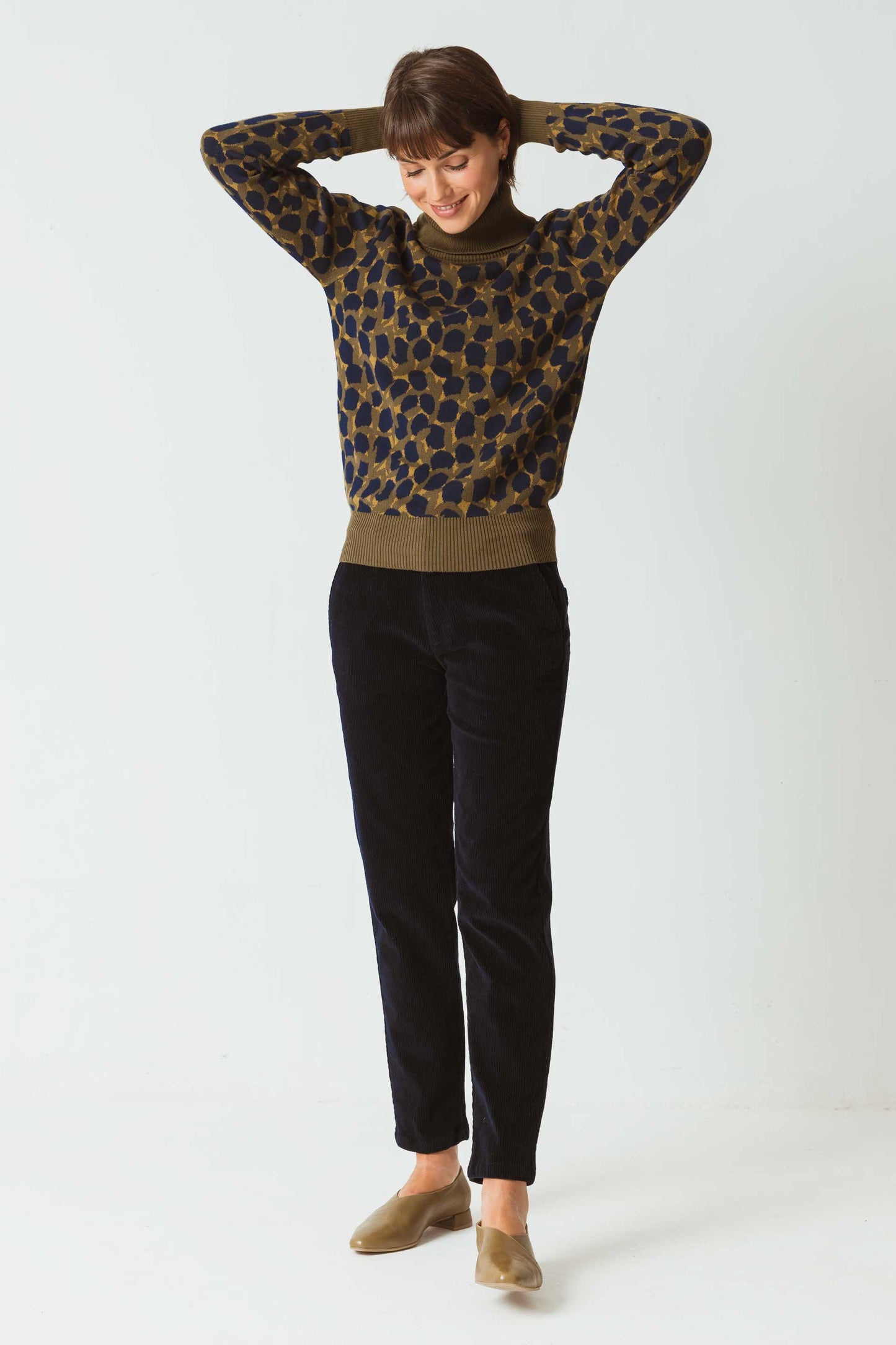 Pull tricot imprimé en coton bio | maite sweater
