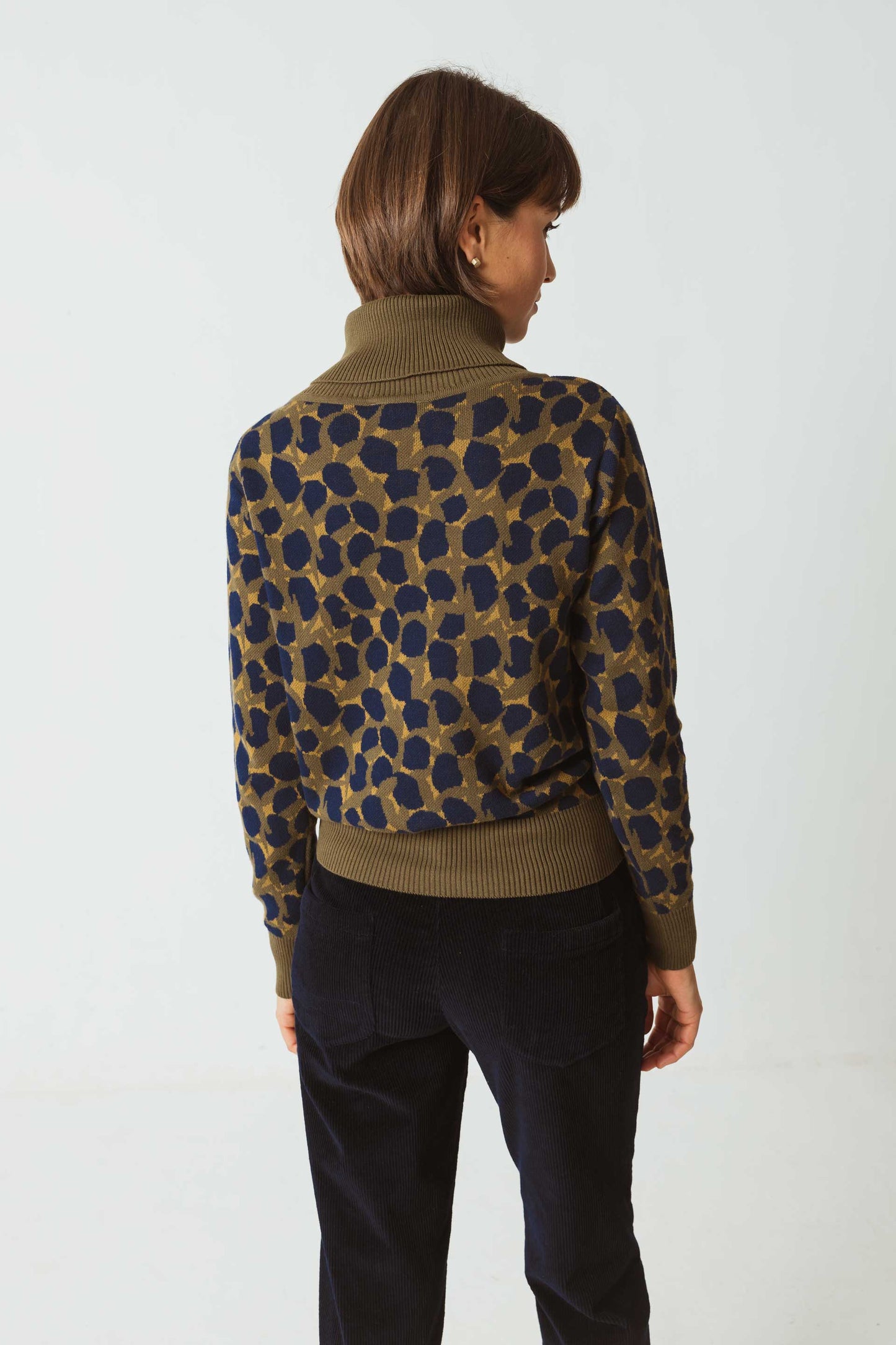 Pull tricot imprimé en coton bio | maite sweater