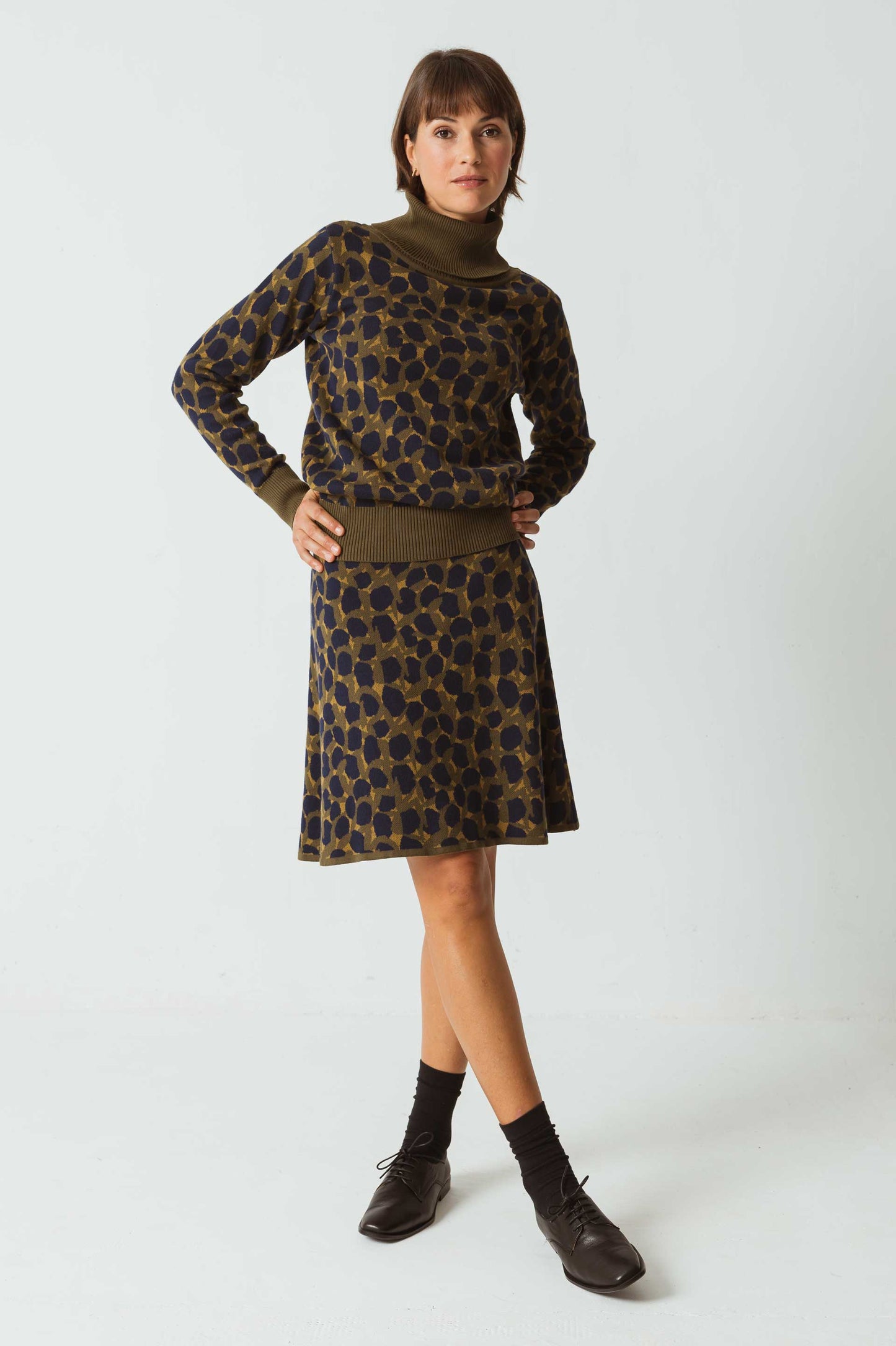 Pull tricot imprimé en coton bio | maite sweater