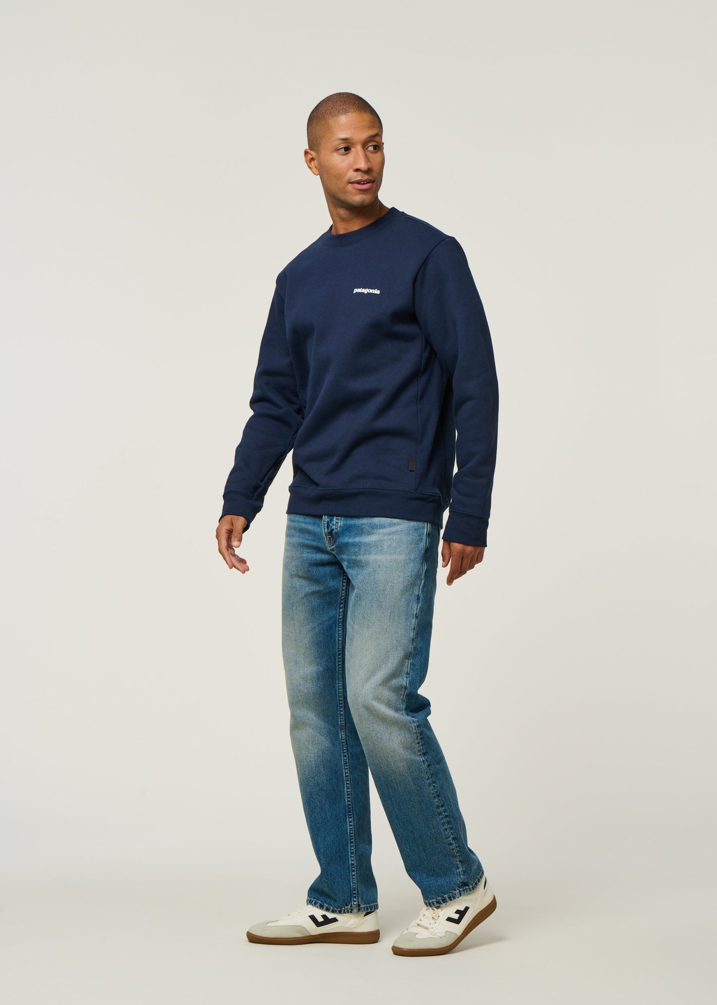 Sweat en matières recyclées | Noir "fitz roy icon uprisal crew new navy"