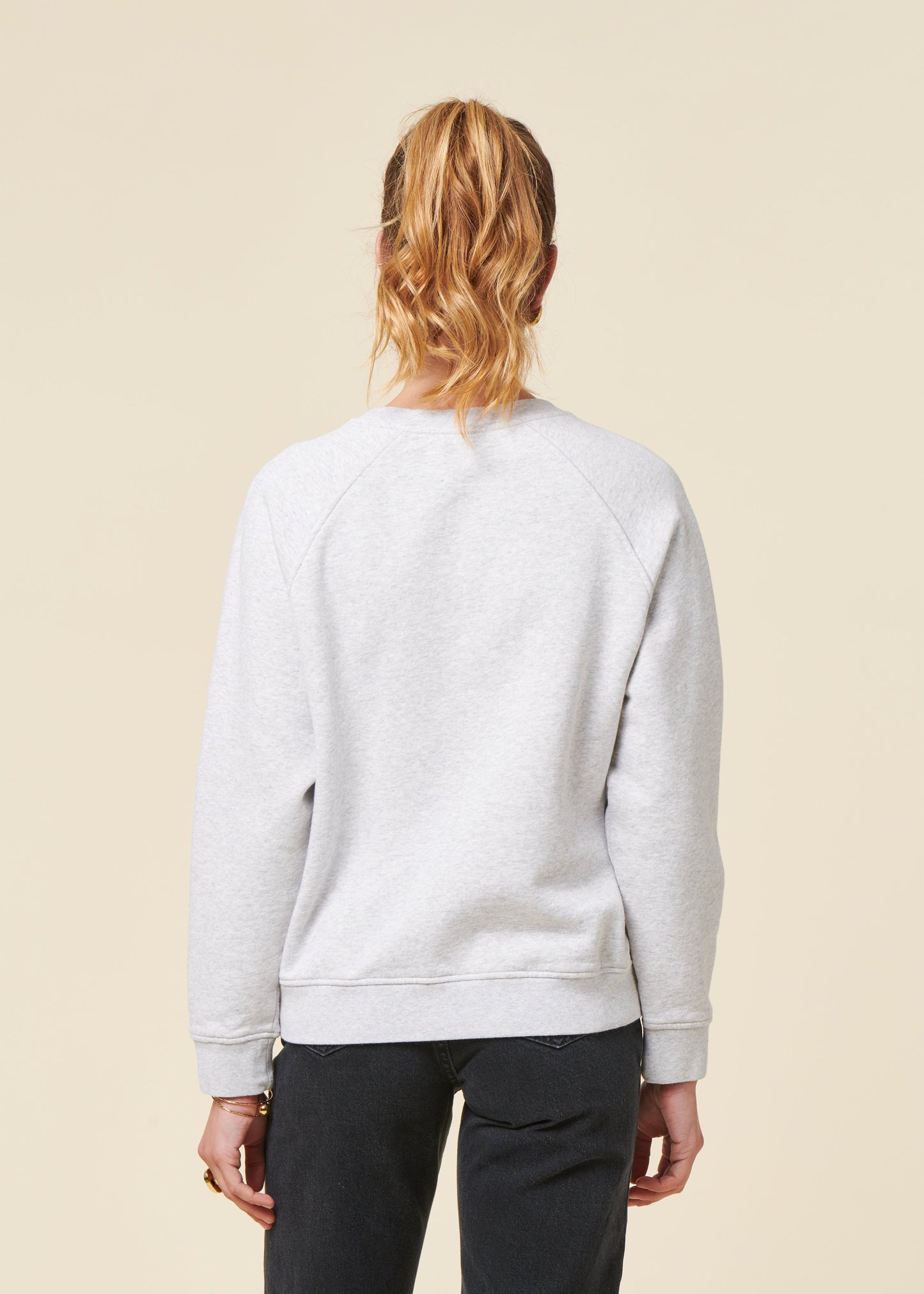 Sweat en coton bio | gris chiné