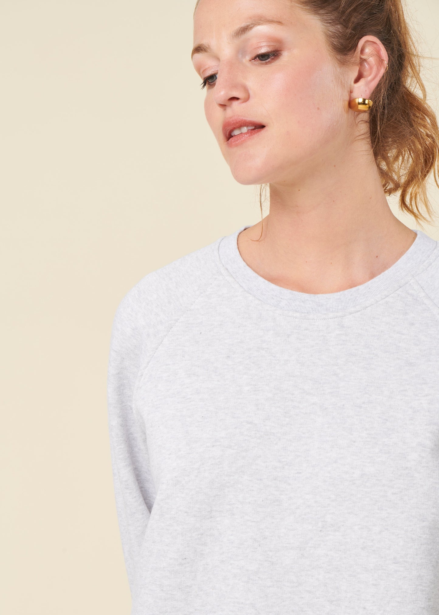 Sweat en coton bio | gris chiné