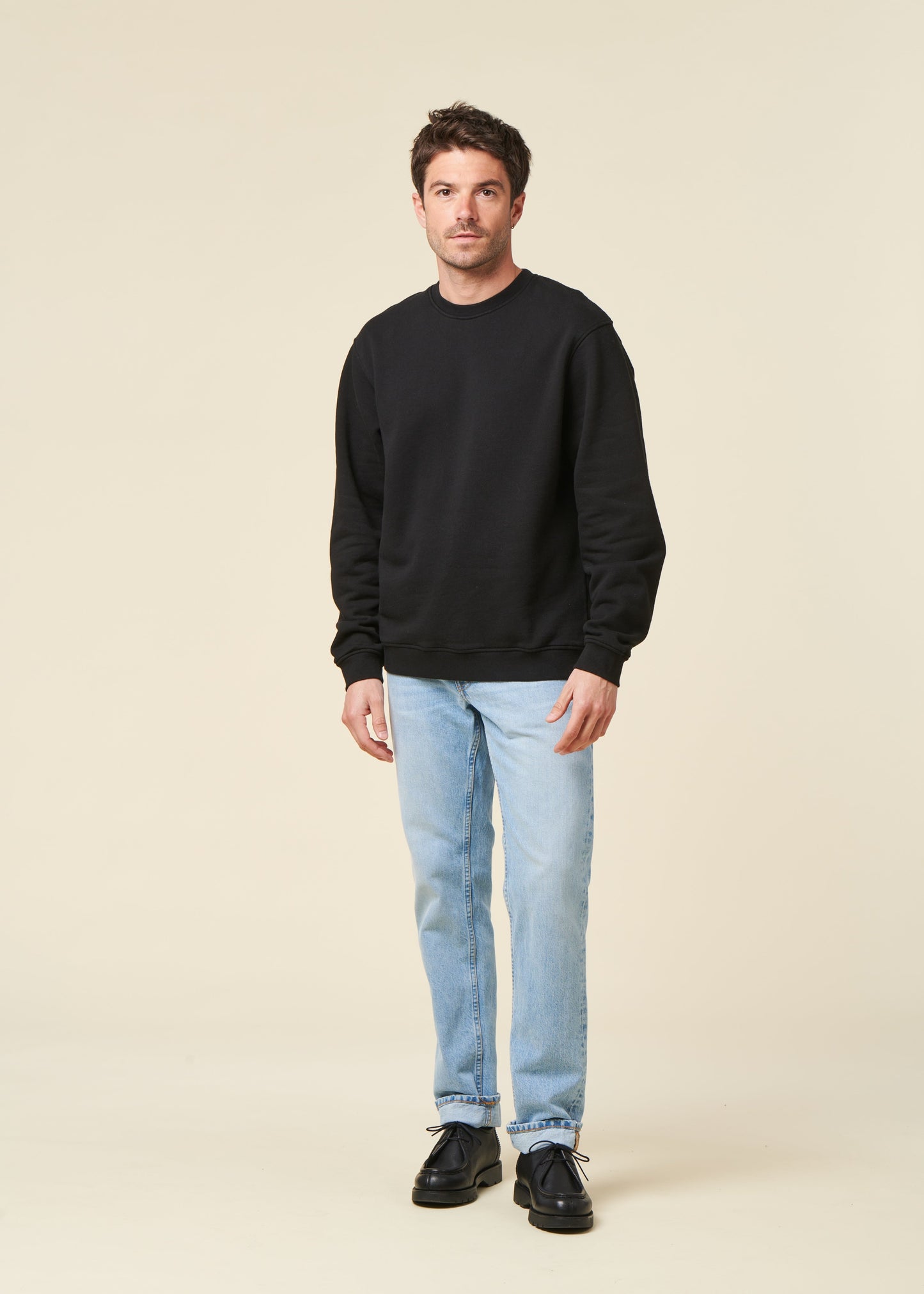 sweat oversize en coton bio | noir