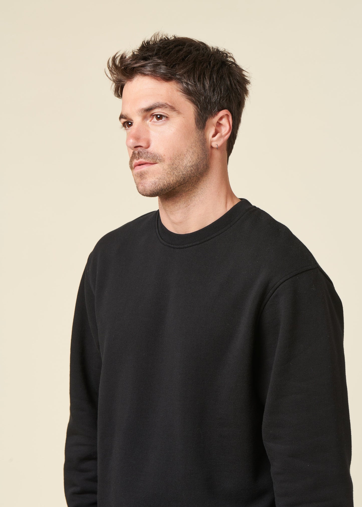 sweat oversize en coton bio | noir