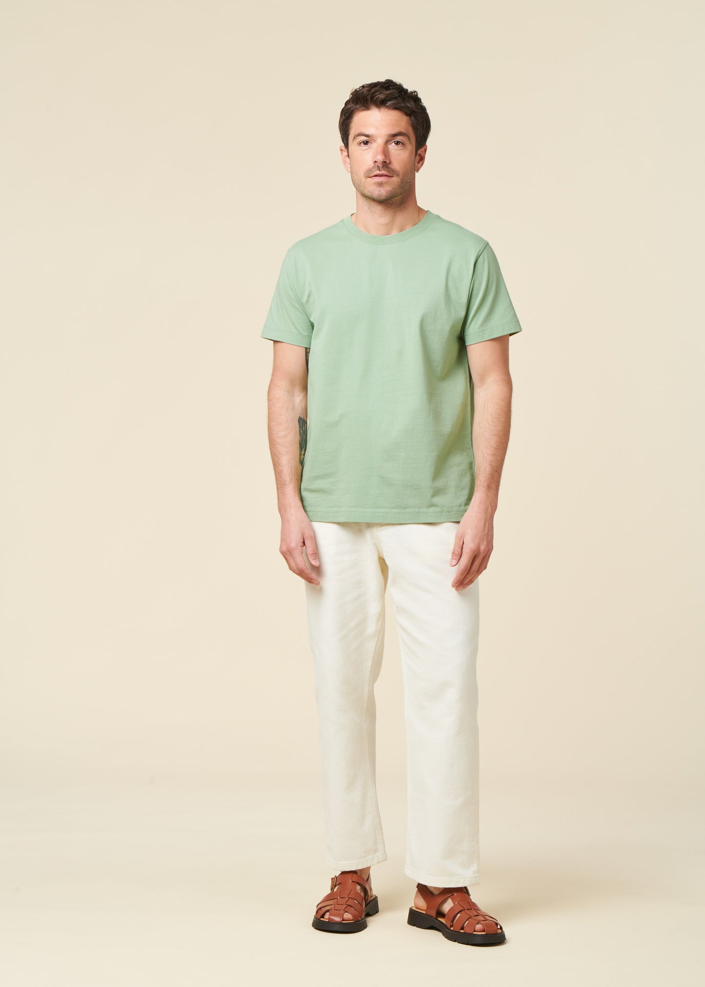T-shirt en coton bio | vert sauge
