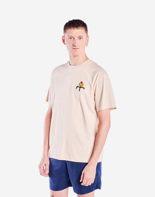T-shirt en coton bio | écru "poppies creme"