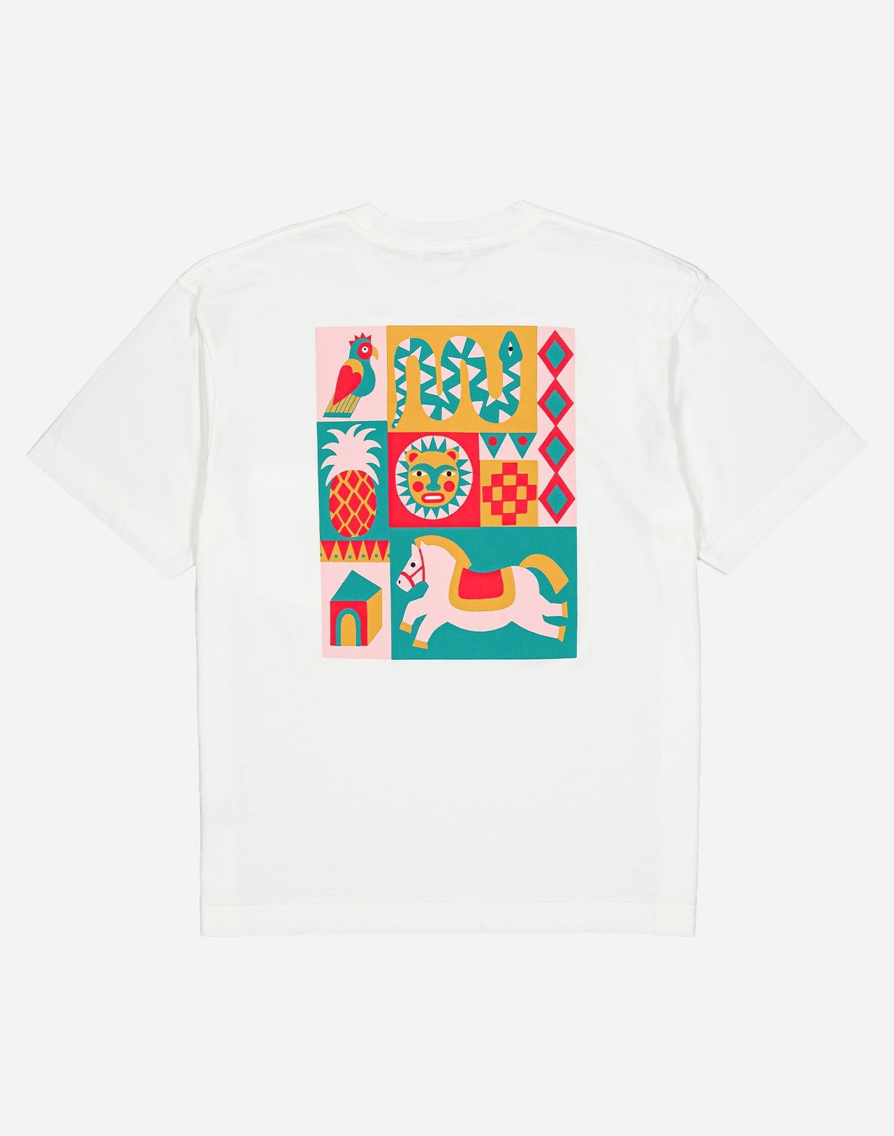 T-shirt en coton bio | blanc "quetzal ecru"