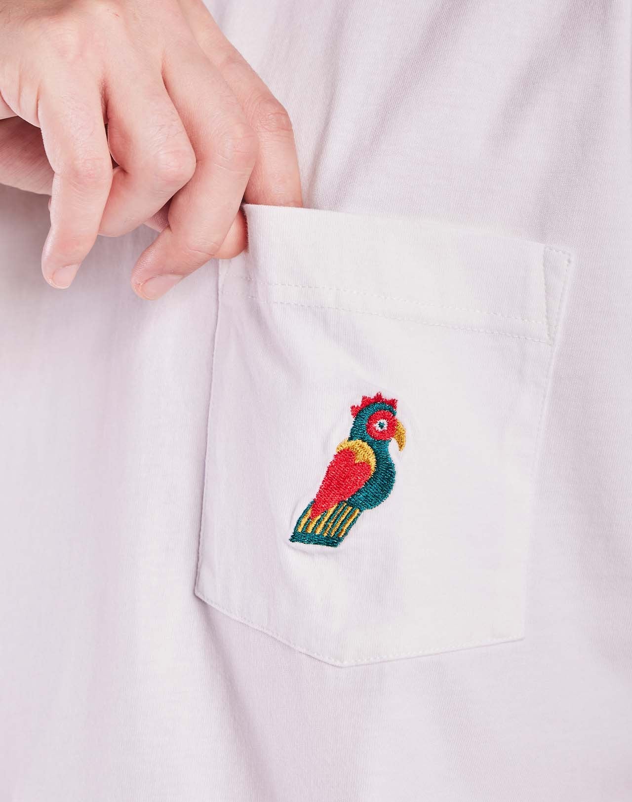 T-shirt en coton bio | blanc "quetzal ecru"