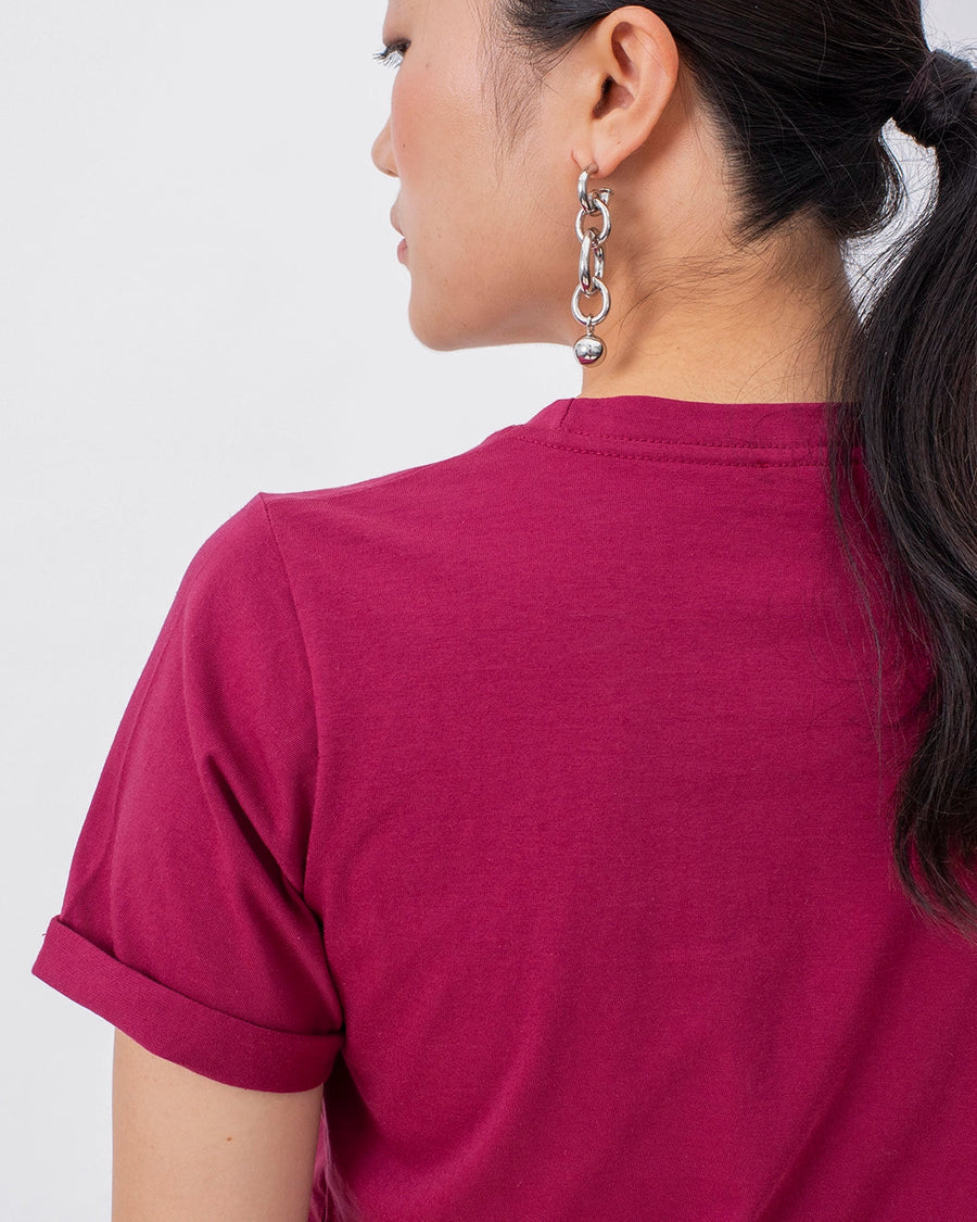 T-shirt en coton bio | framboise