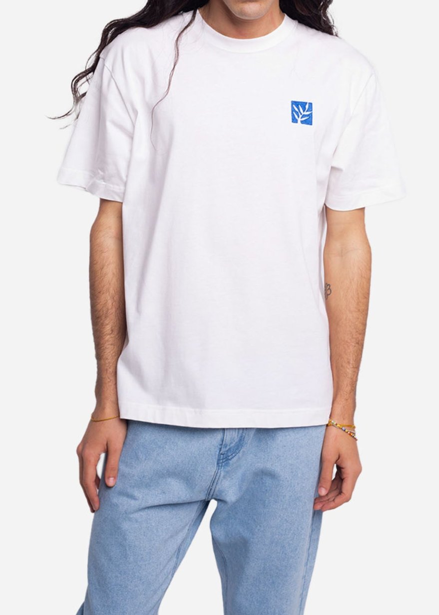 t-shirt en coton bio | écru "damier"