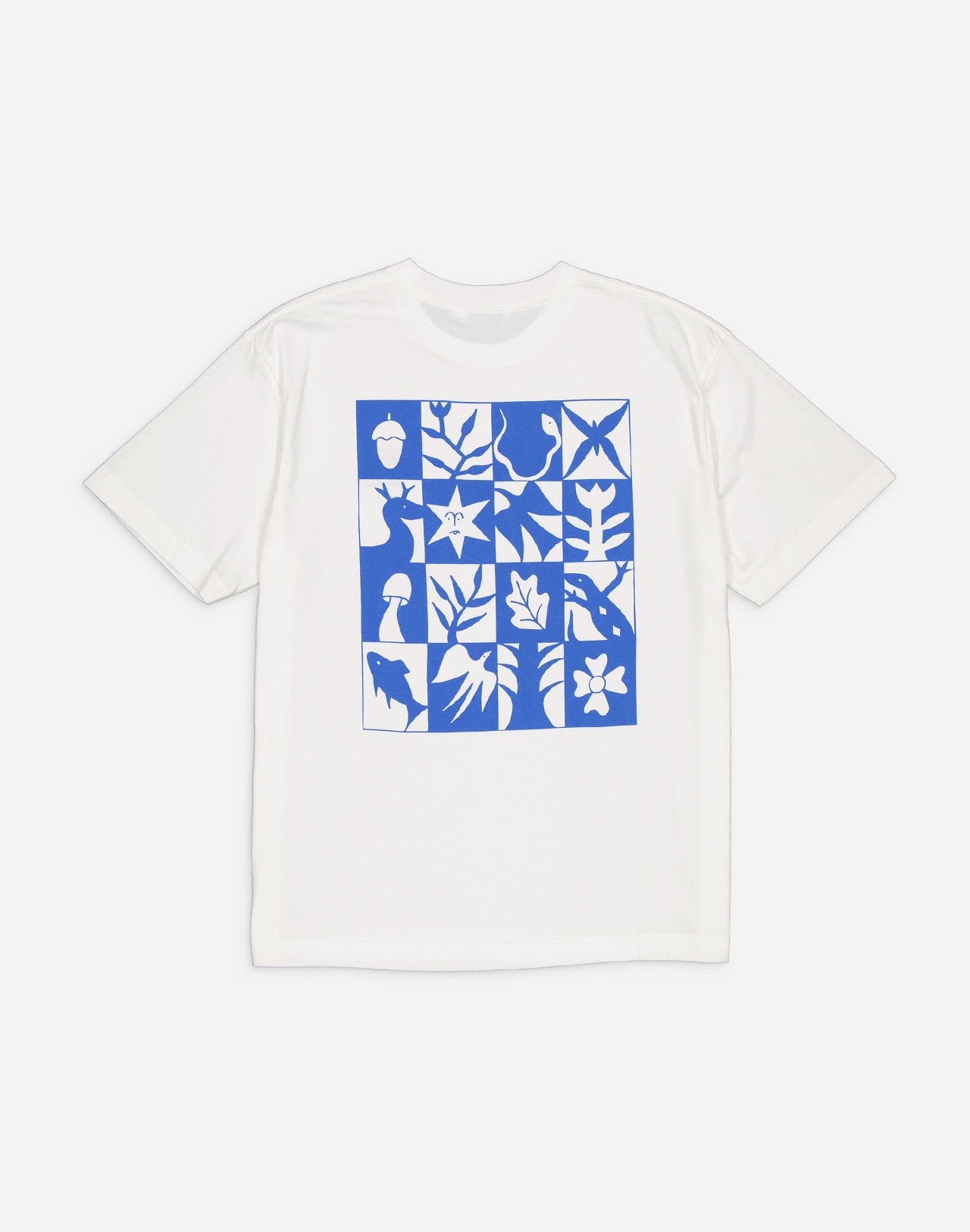 t-shirt en coton bio | écru "damier"