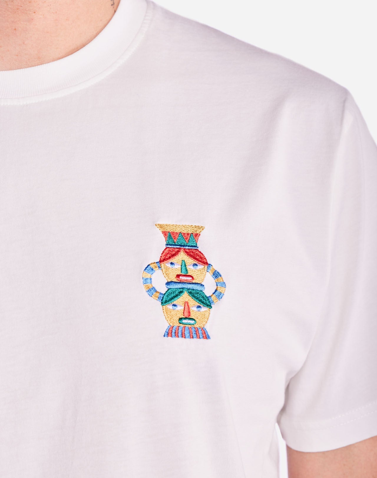 T-shirt en coton bio | blanc " duality ecru"