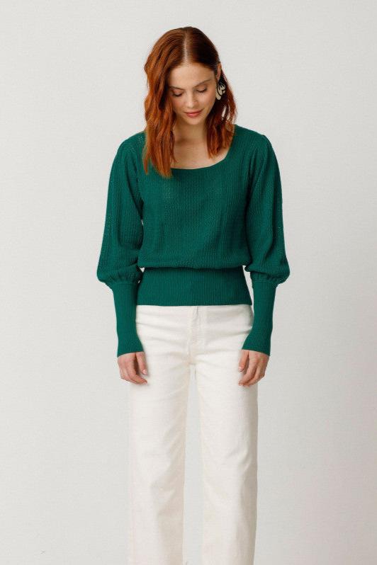 Pull en coton bio | vert "camiseta dudea basil green"