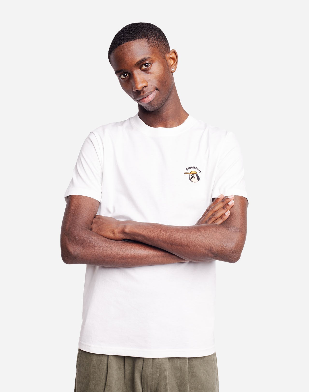 t-shirt en coton bio | écru "freelancer"