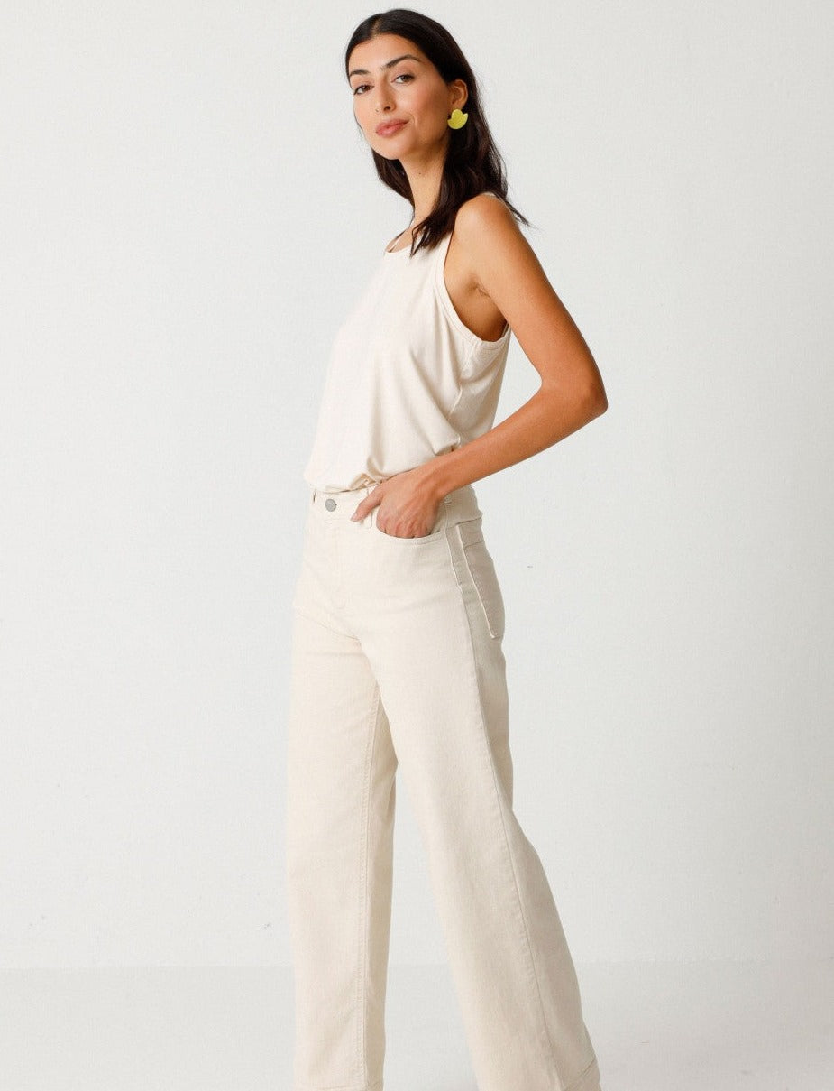 Débardeur en modal | écru "hamar t-shirt cream"