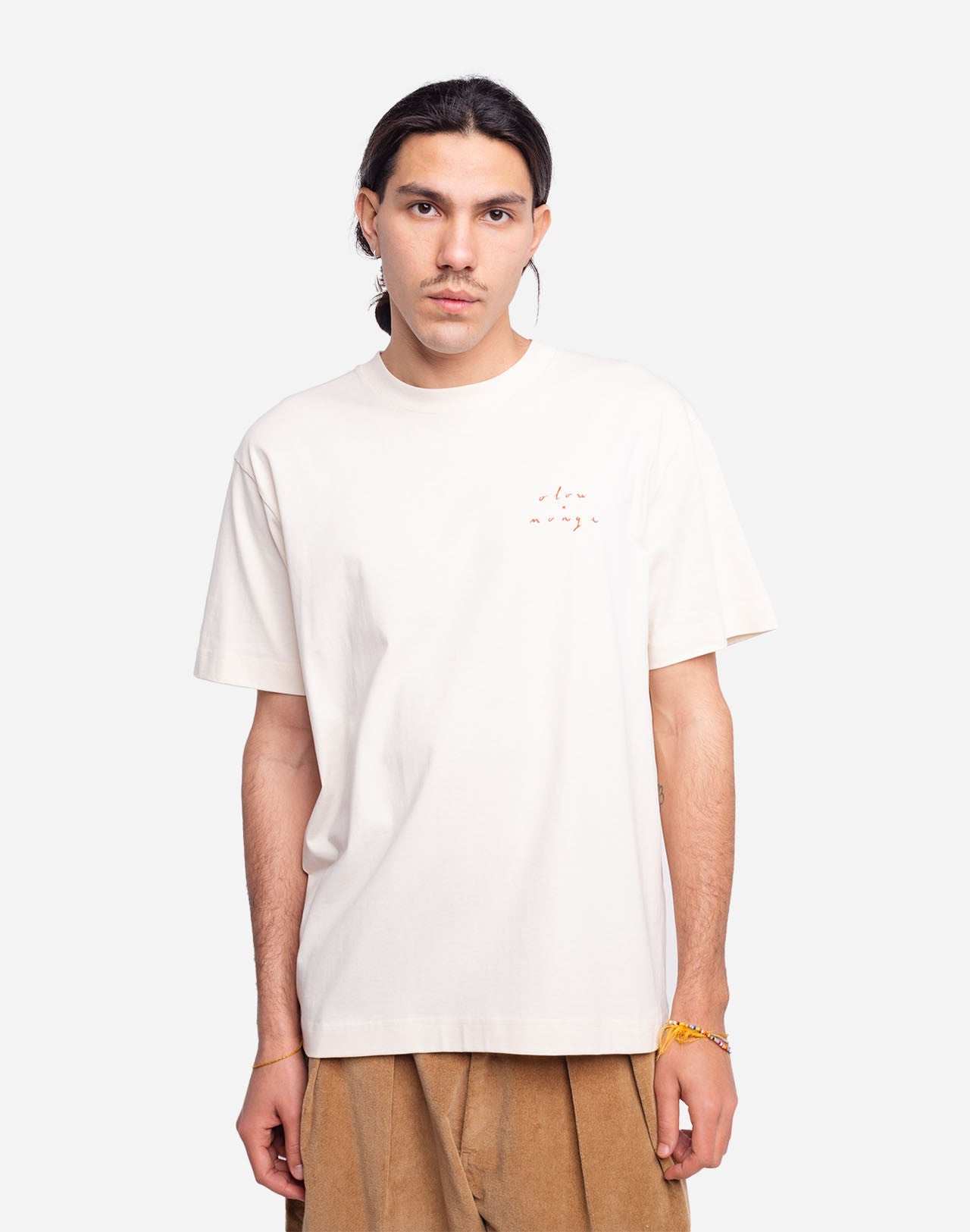 t-shirt en coton bio | écru "hiden"