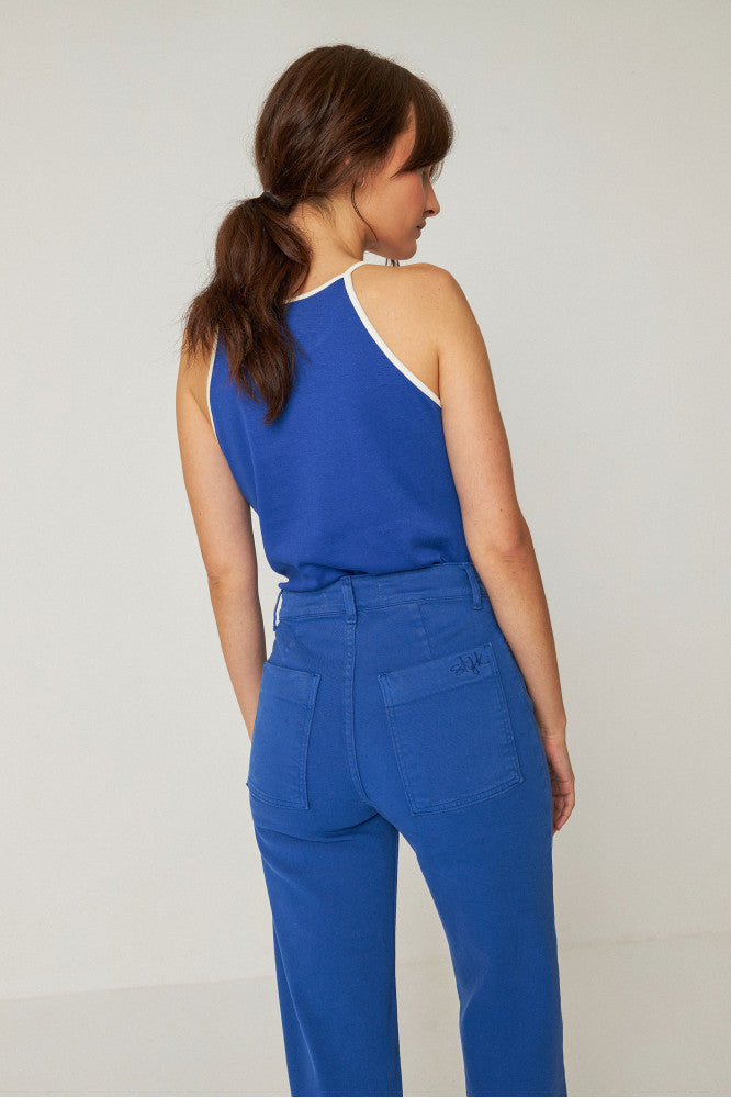 Débardeur en coton biologique | bleu "libe - indigo blue"