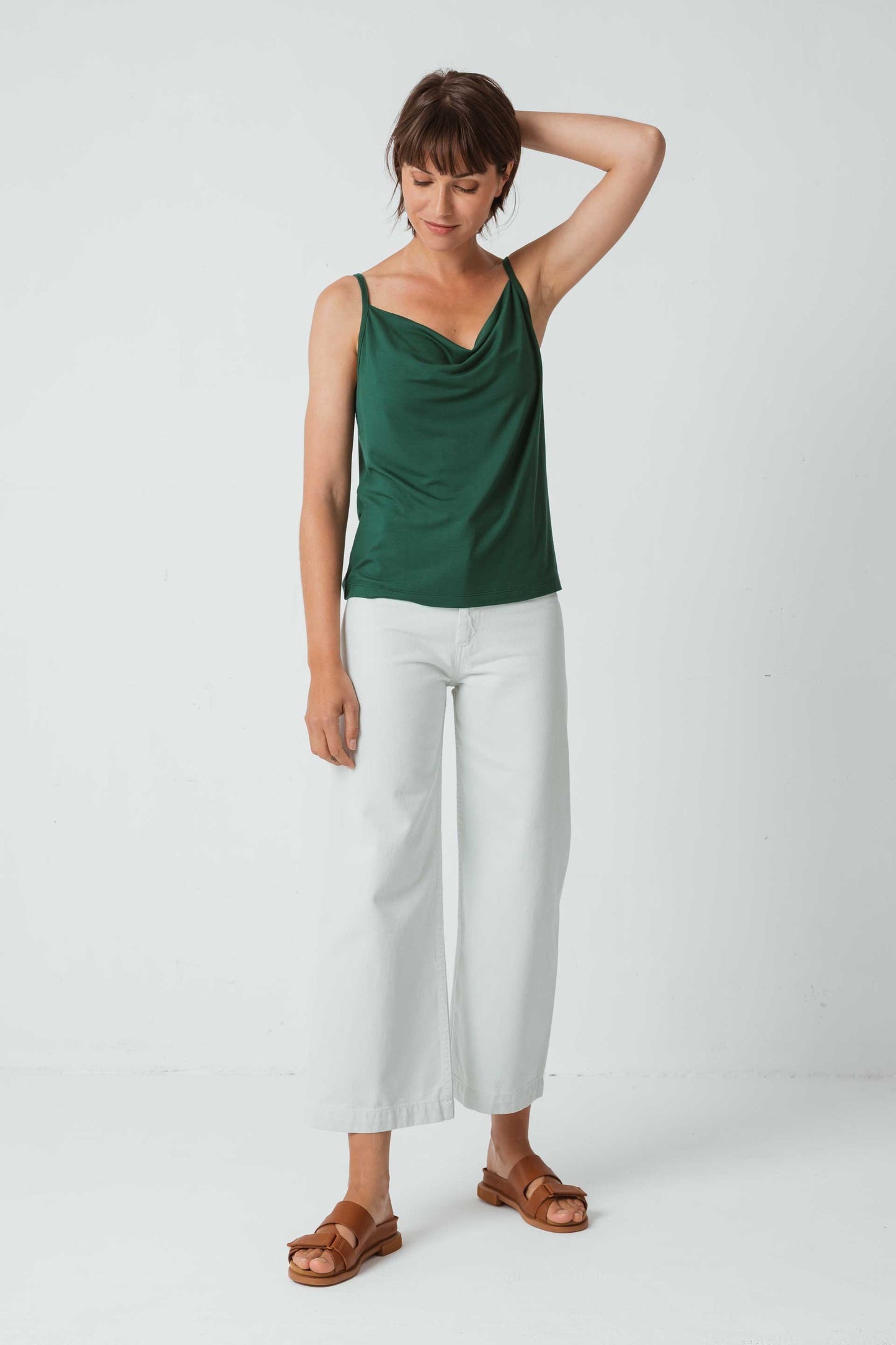 Top vert foncé en modal - zazpi vert intense
