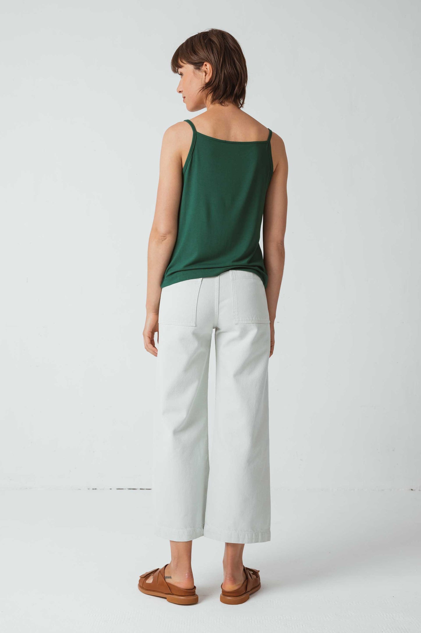 Top vert foncé en modal - zazpi vert intense