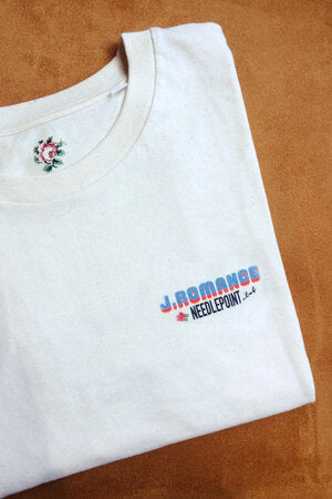 T-shirt écru brodé en coton bio - Needlepoint club
