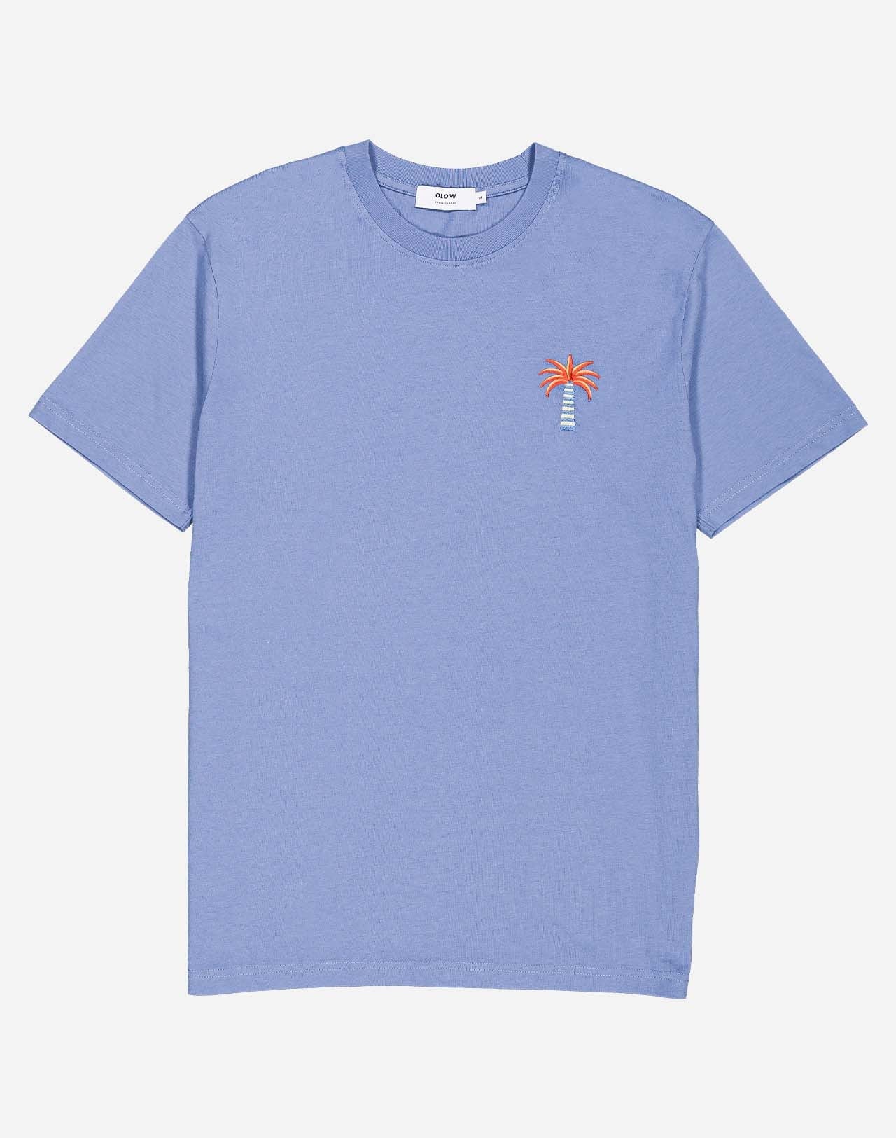 T-shirt en coton bio | bleu "pejibaye bleu azur"