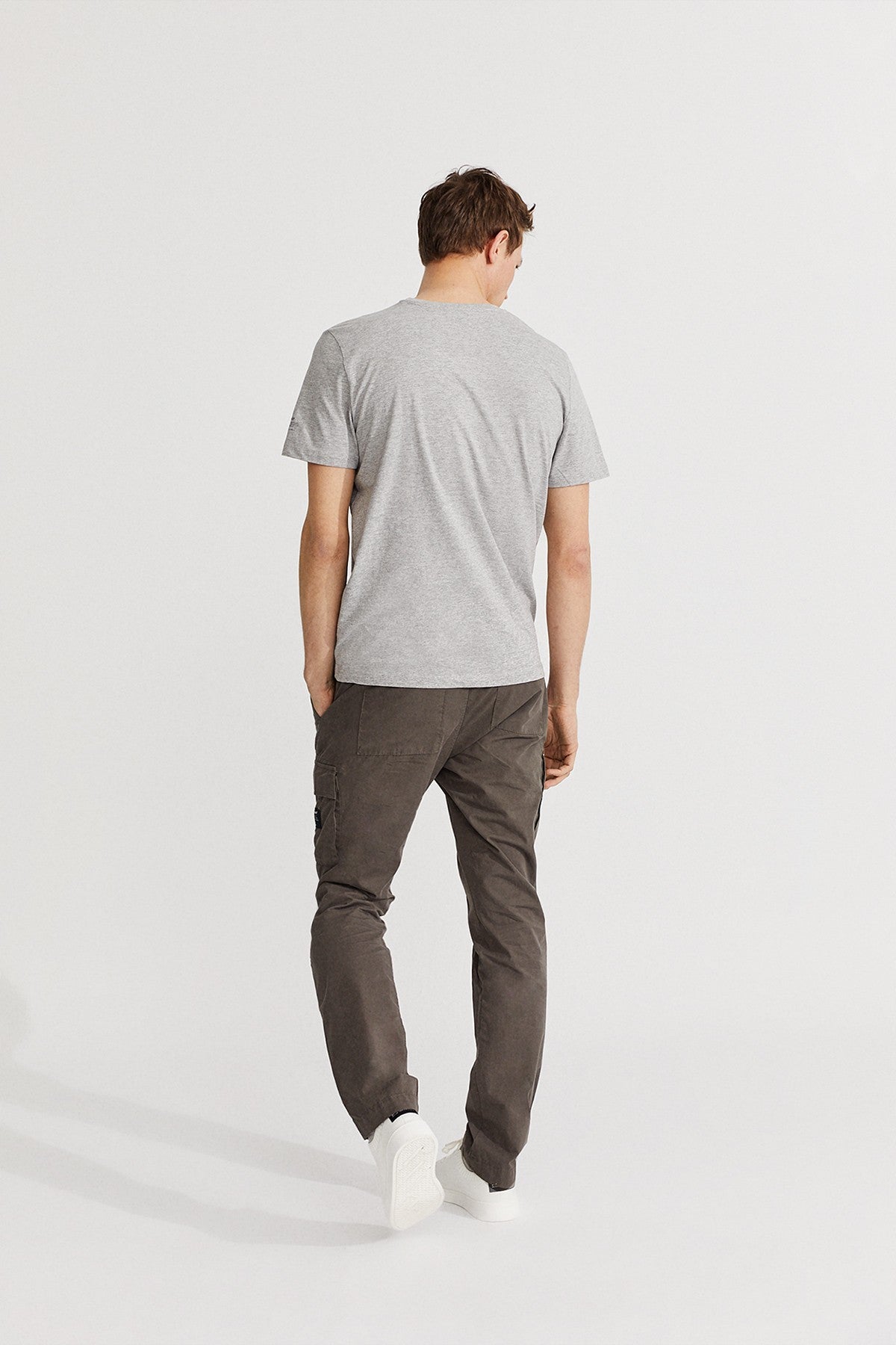 T-shirt gris clair à imprimés en coton bio - Nataal