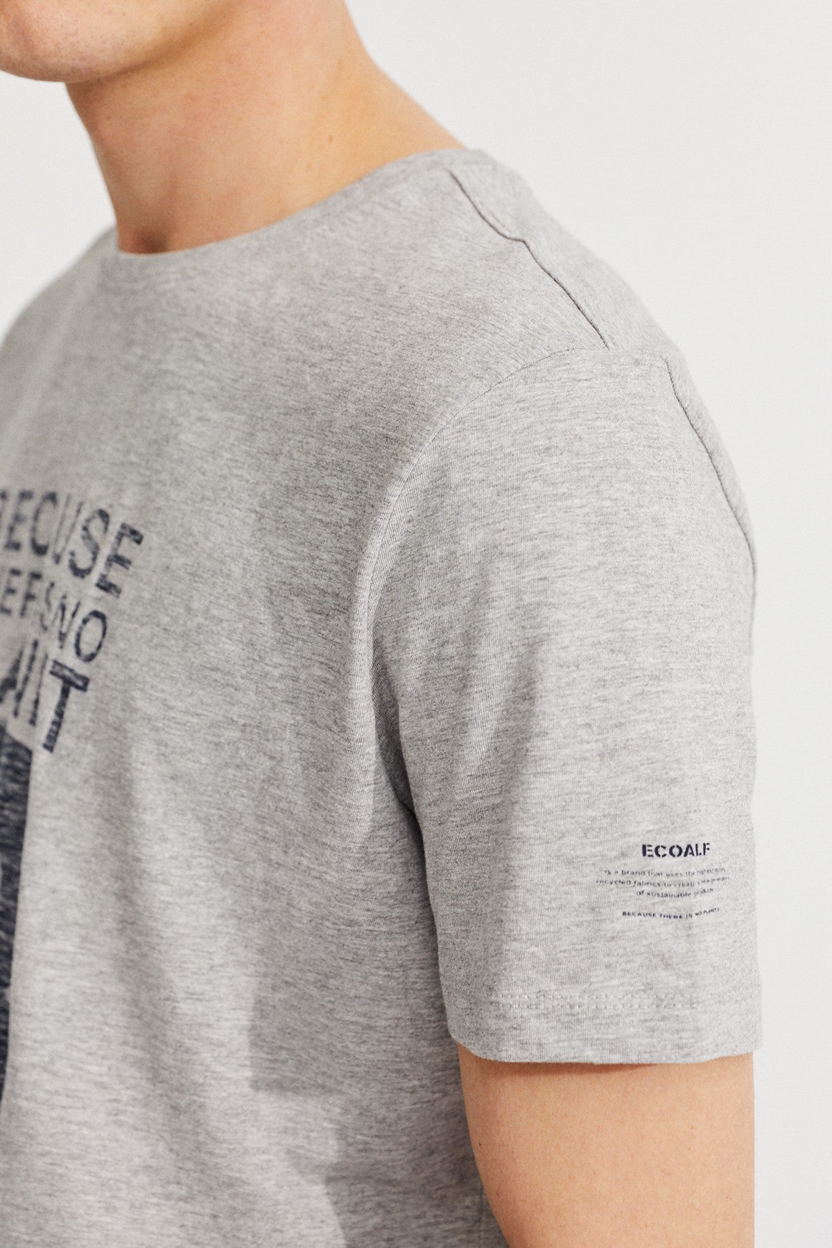 T-shirt gris clair à imprimés en coton bio - Nataal