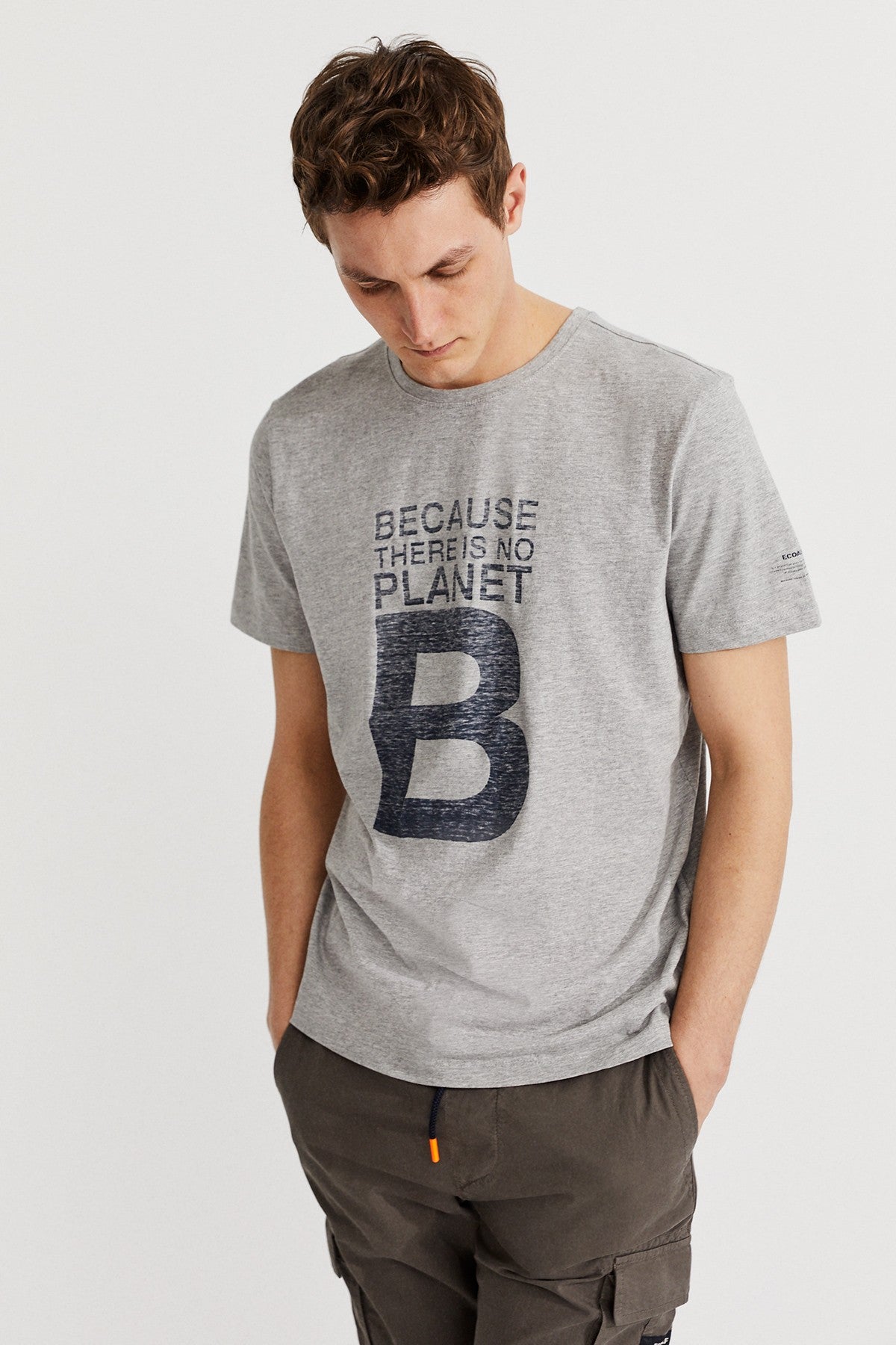 T-shirt gris clair à imprimés en coton bio - Nataal