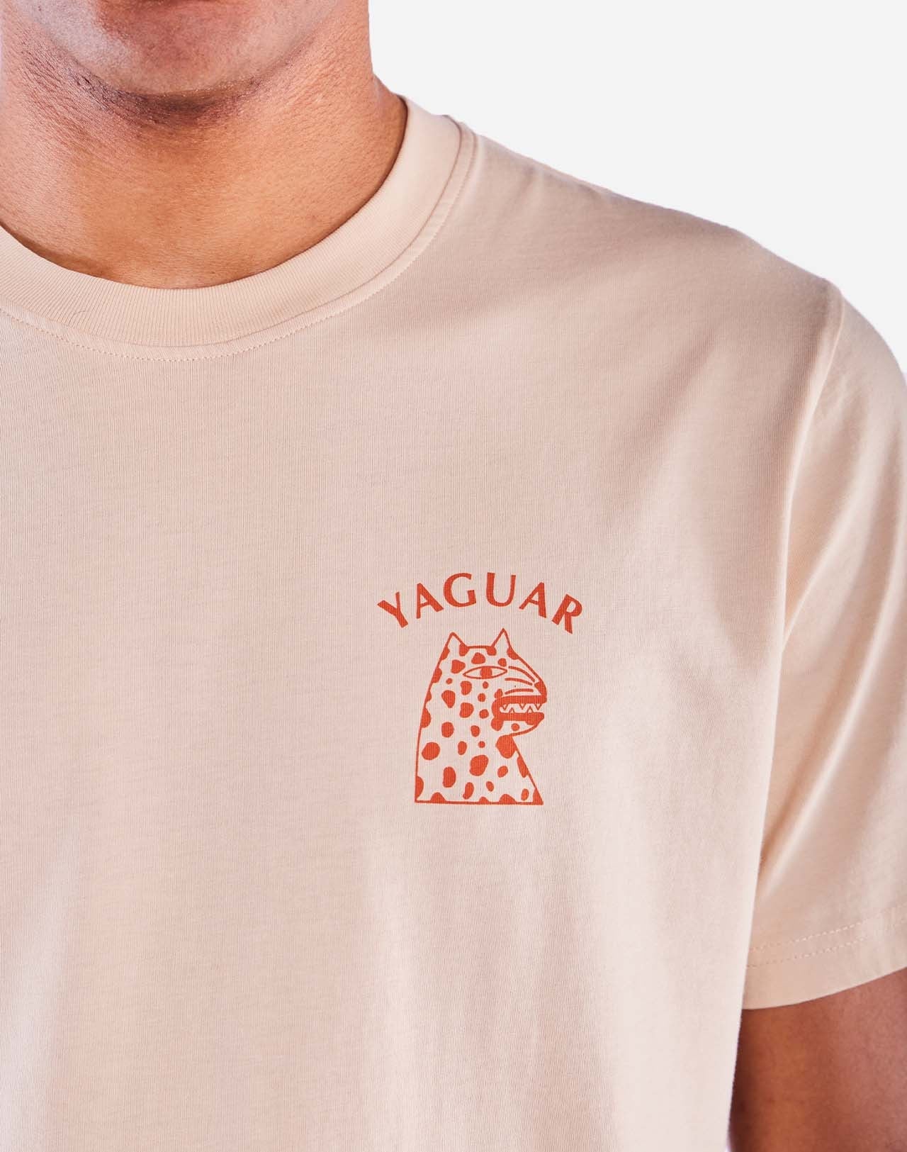 T-shirt en coton bio | écru "yaguar creme"