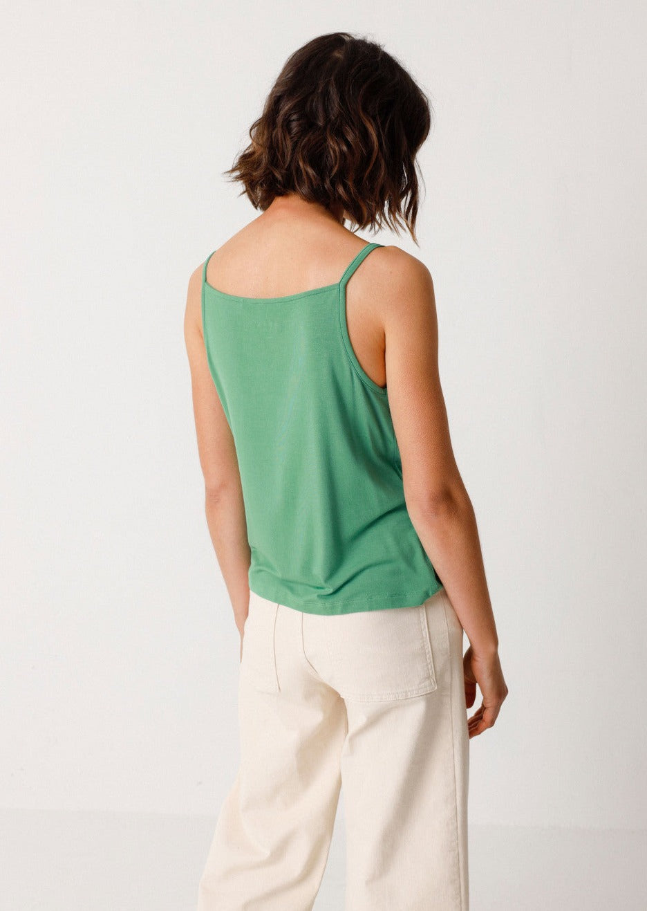 Top à bretelles en modal | vert "zazpi t-shirt grass green"