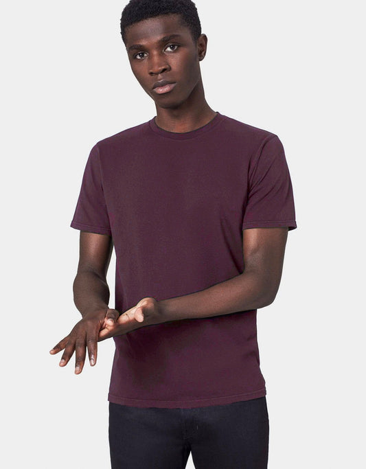 T-shirt manches courtes en coton bio | prune "dusty plum"
