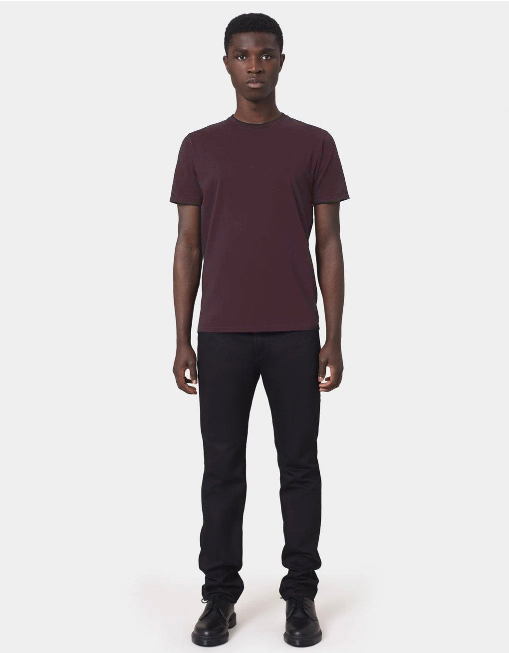 T-shirt manches courtes en coton bio | prune "dusty plum"