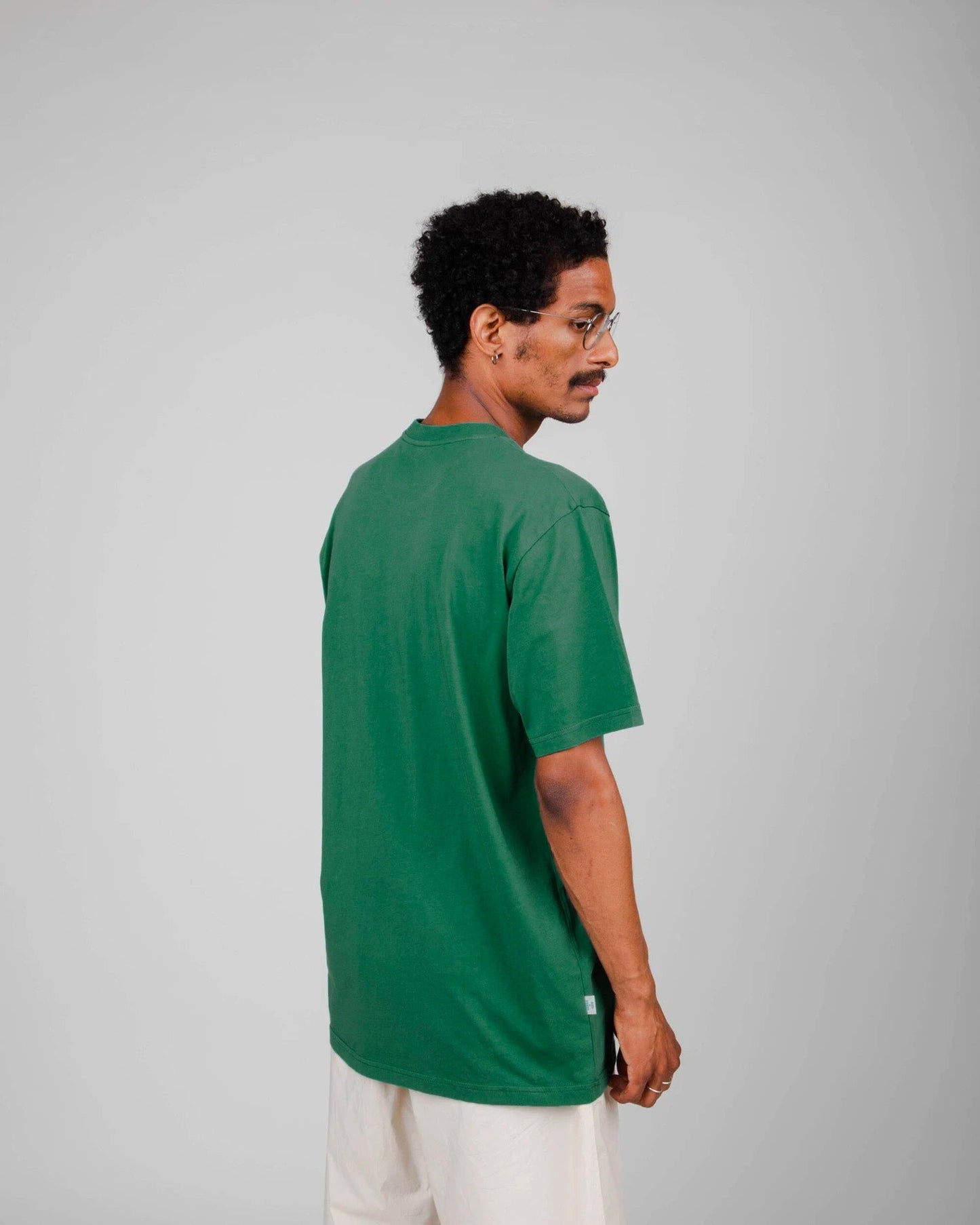 T-shirt turquoise imprimé en coton bio - heart t-shirt morera green
