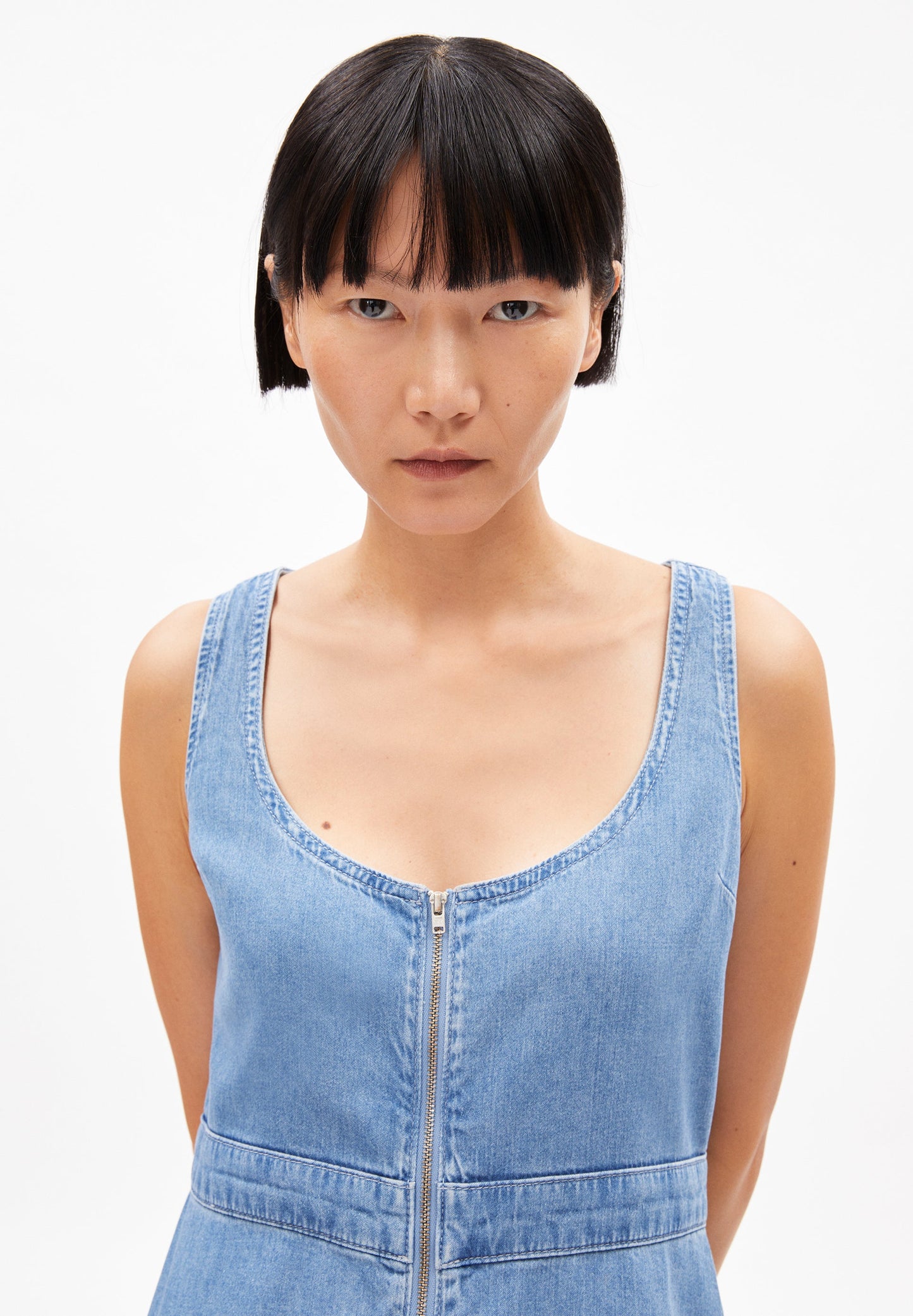 Robe midi en tencel | bleu "taahlee - rhea"