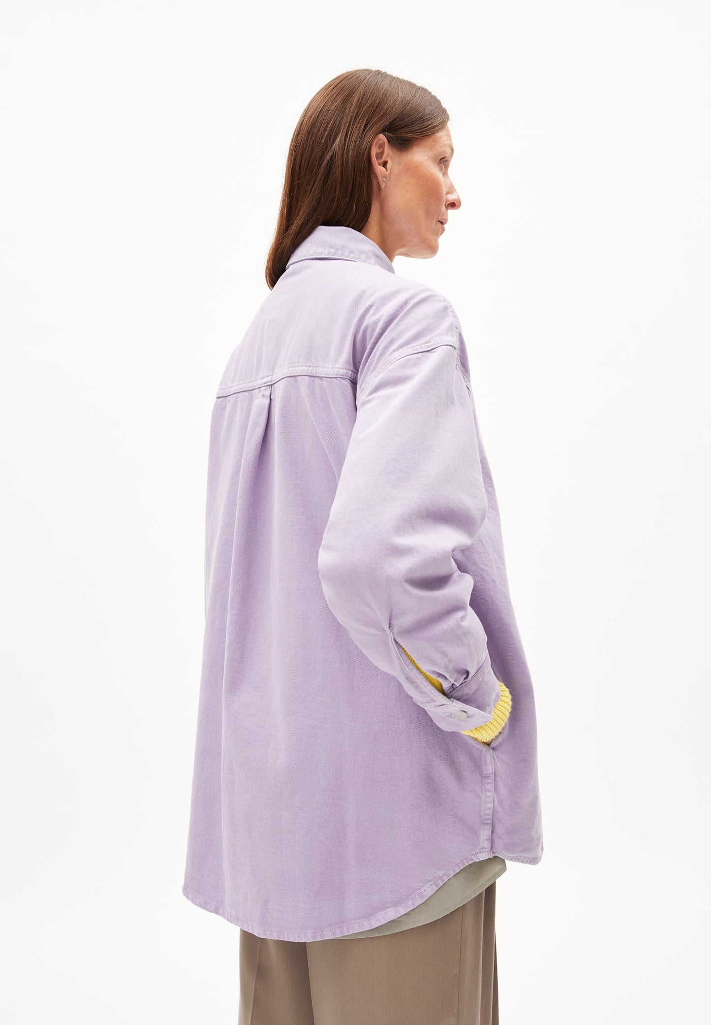 Surchemise en coton recyclé | violet "taale gmt dye lavender light"