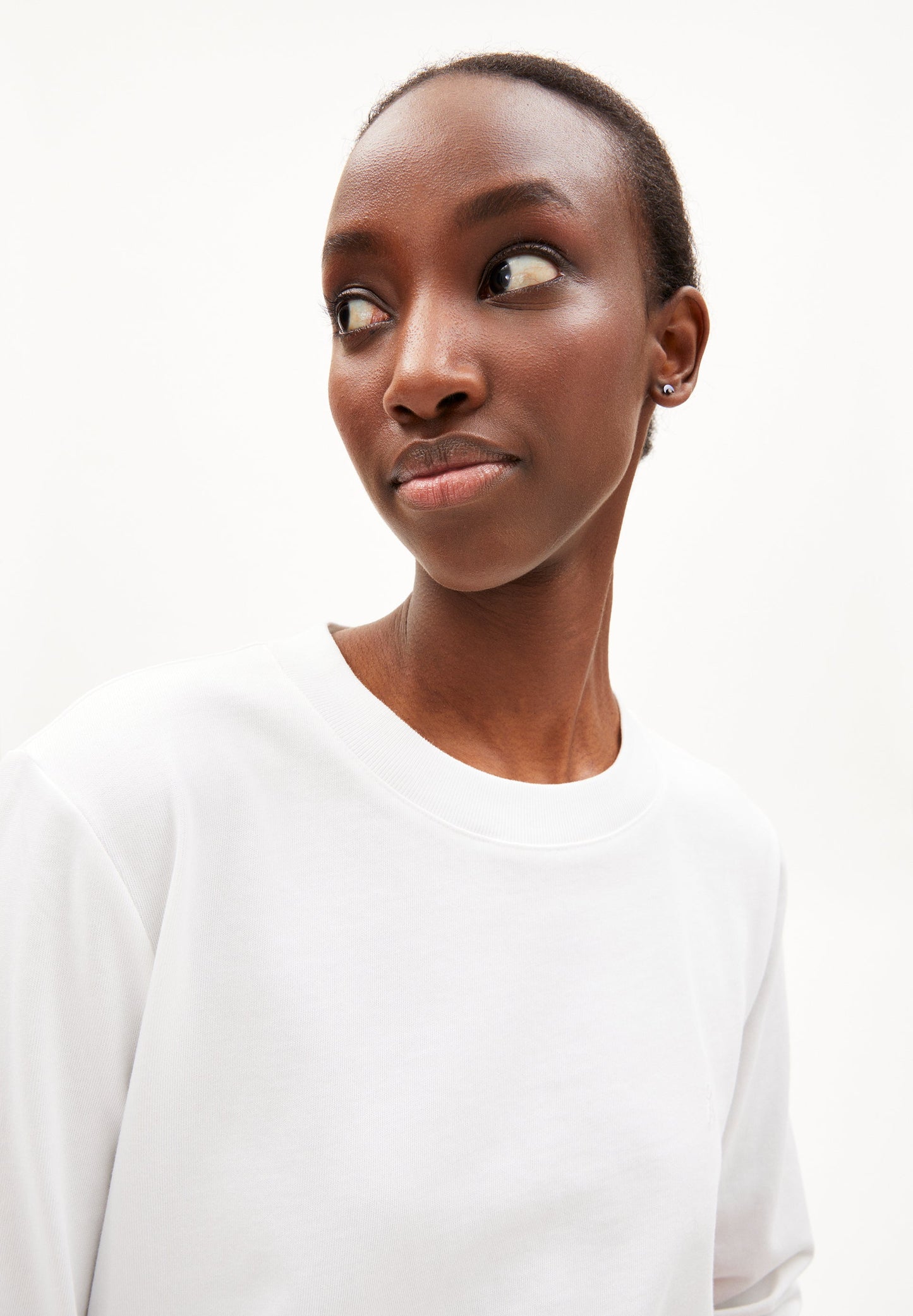 T-shirt manches longues épais blanc en coton bio - taami white