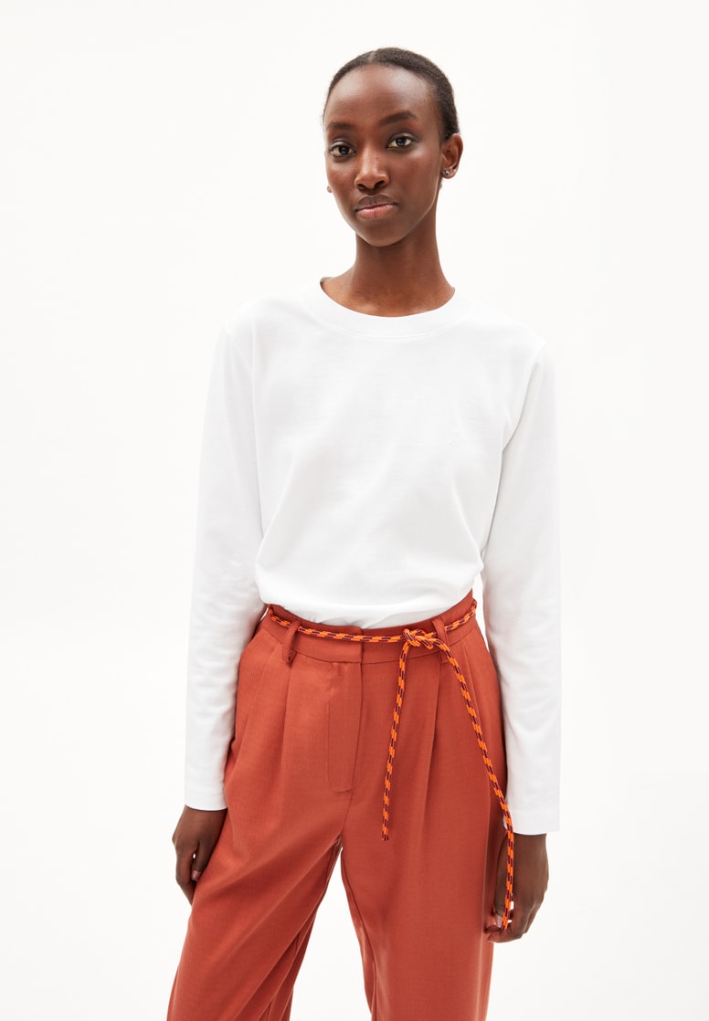 T-shirt manches longues épais blanc en coton bio - taami white