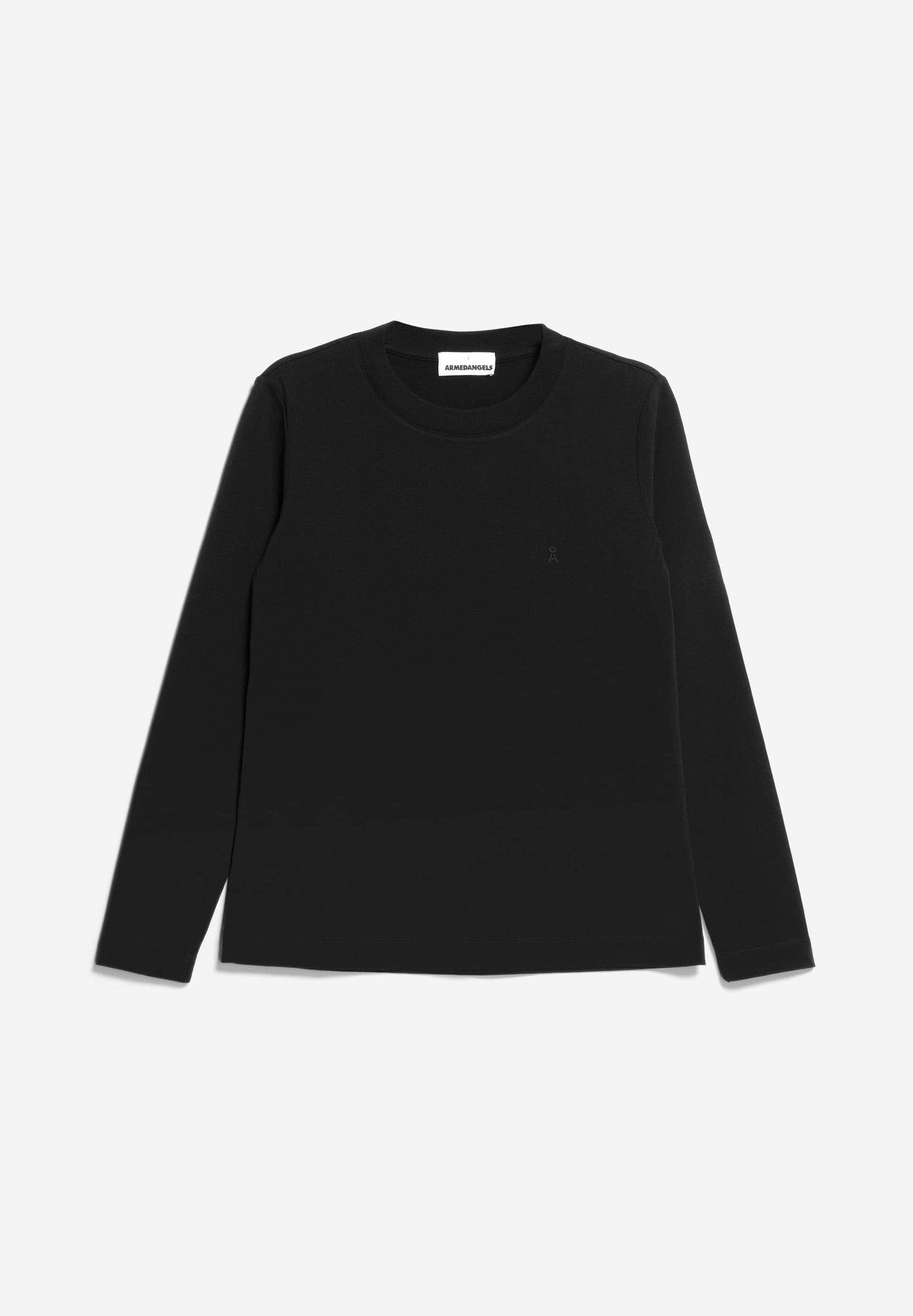 T-shirt manches longues en coton bio et recyclé | Noir "taaminiaa black"