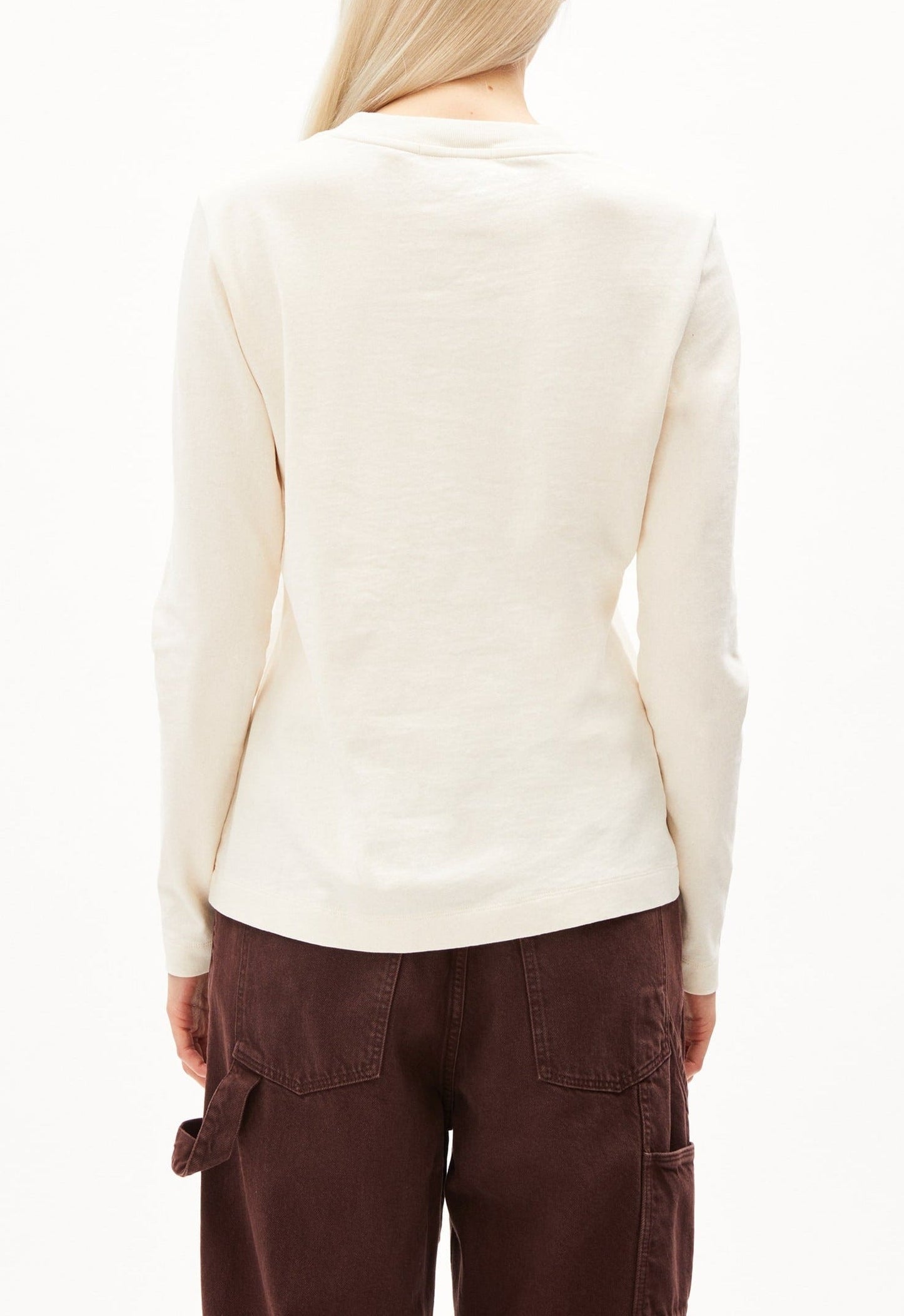 T-shirt manches longues en coton bio et recyclé | Écru "taaminiaa undyed"