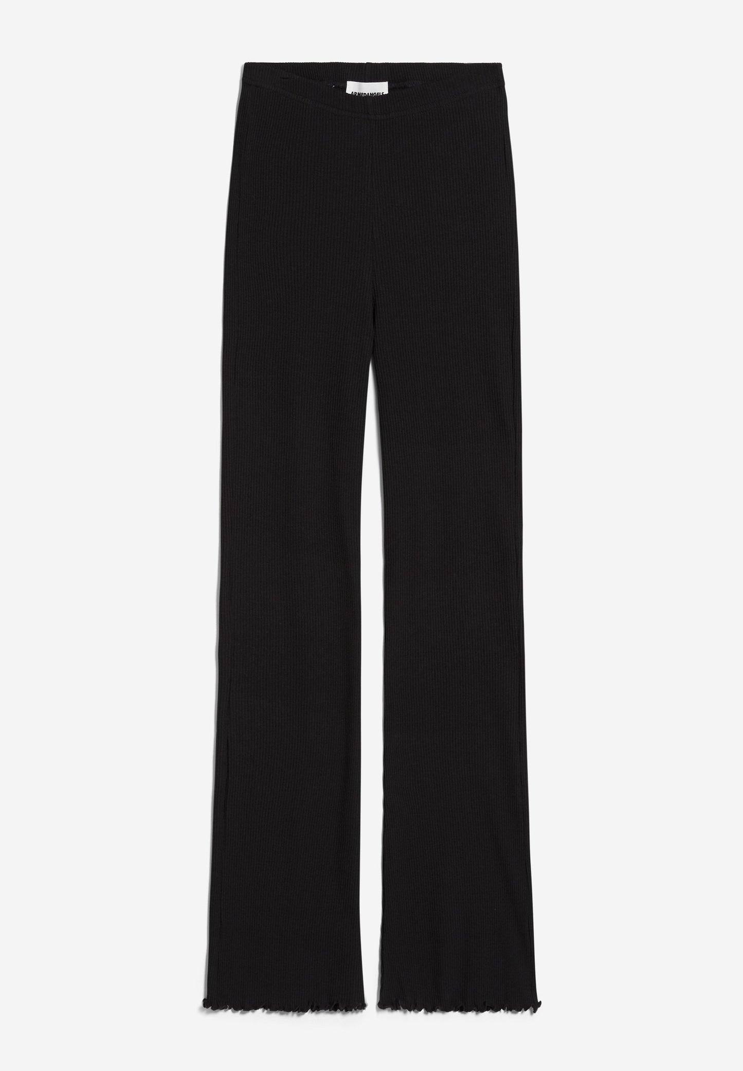Pantalon noir flare en coton bio - taminaa black
