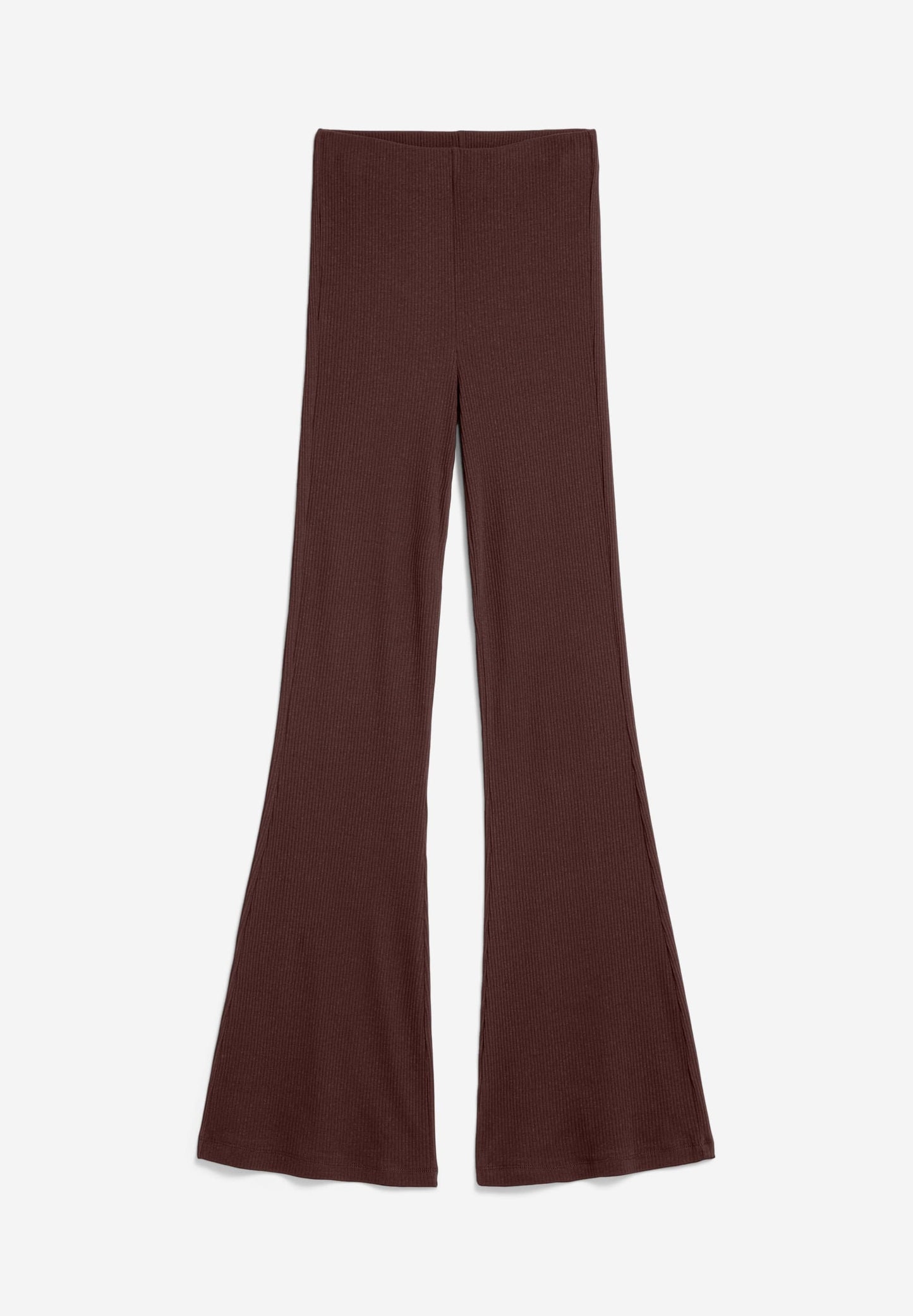 Legging flare côtelé en coton bio | marron "taminaara - dark swamp"
